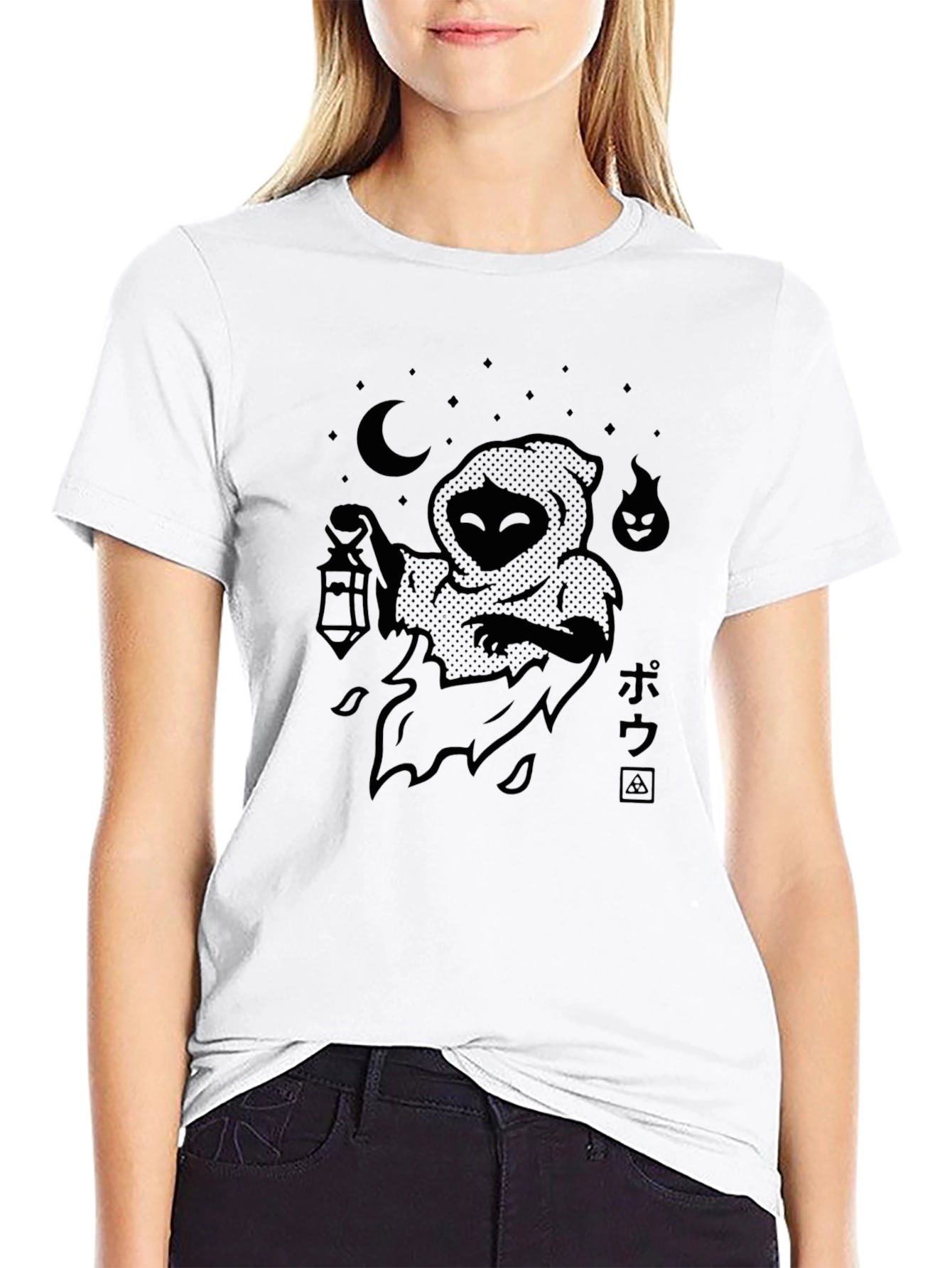 Mystic Lantern Black Graphic T-Shirt
