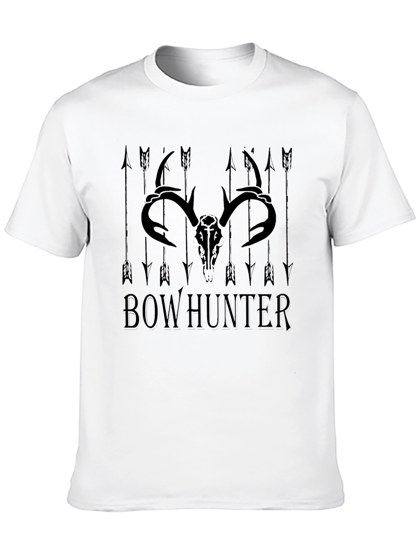 Bowhunter Graphic Tee - Skull & Arrows Design