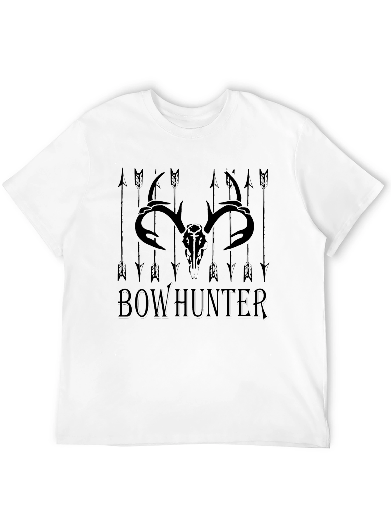Bowhunter Graphic Tee - Skull & Arrows Design