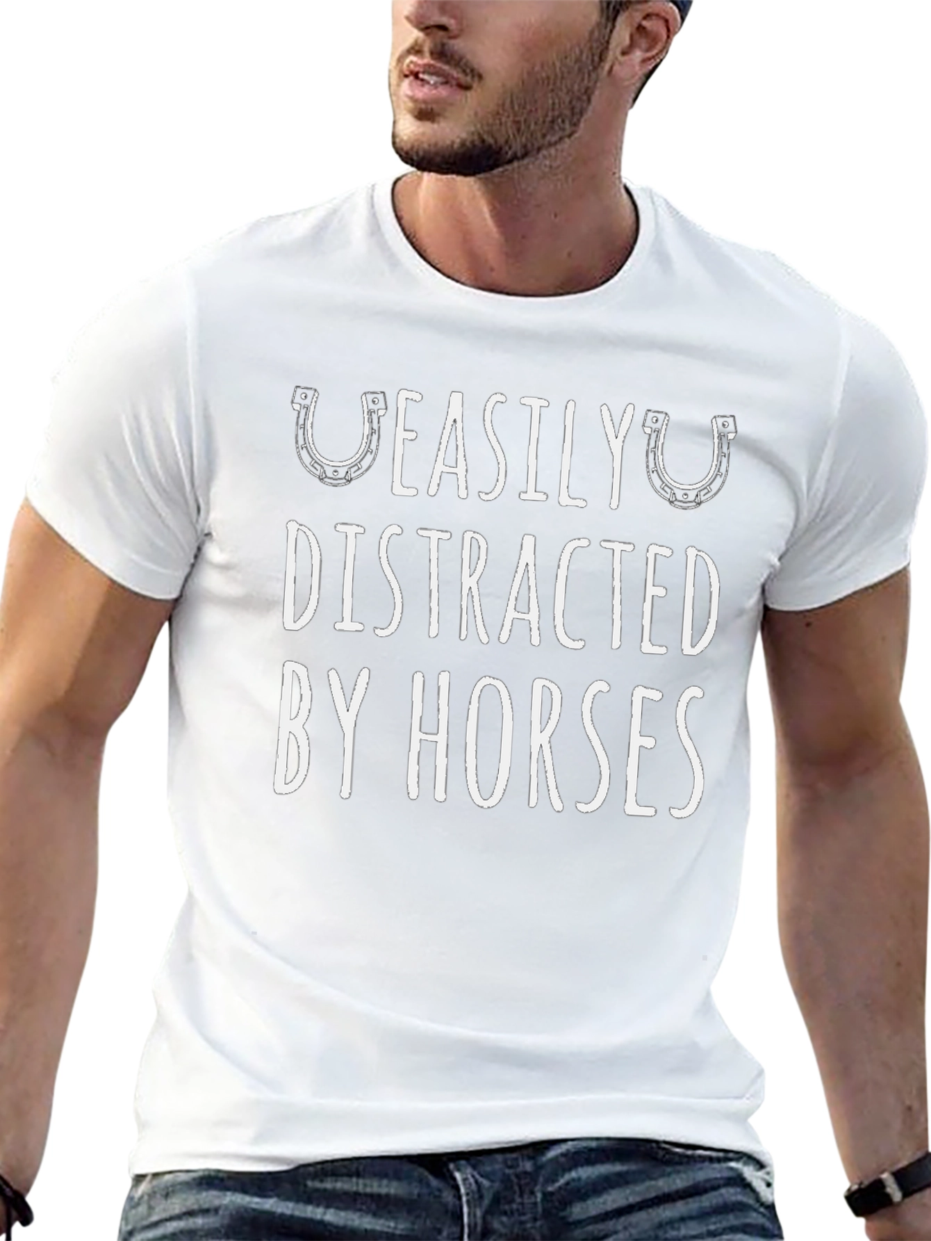 Easily Distracted by Horses Graphic Tee