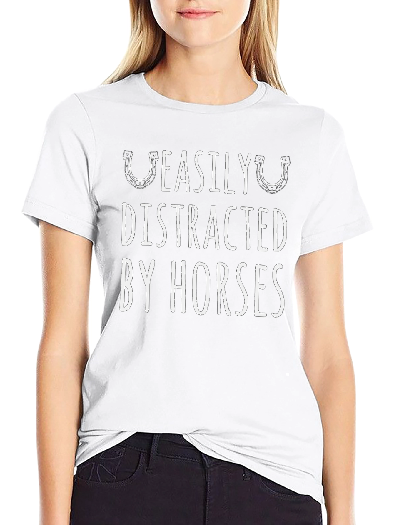 Easily Distracted by Horses Graphic Tee