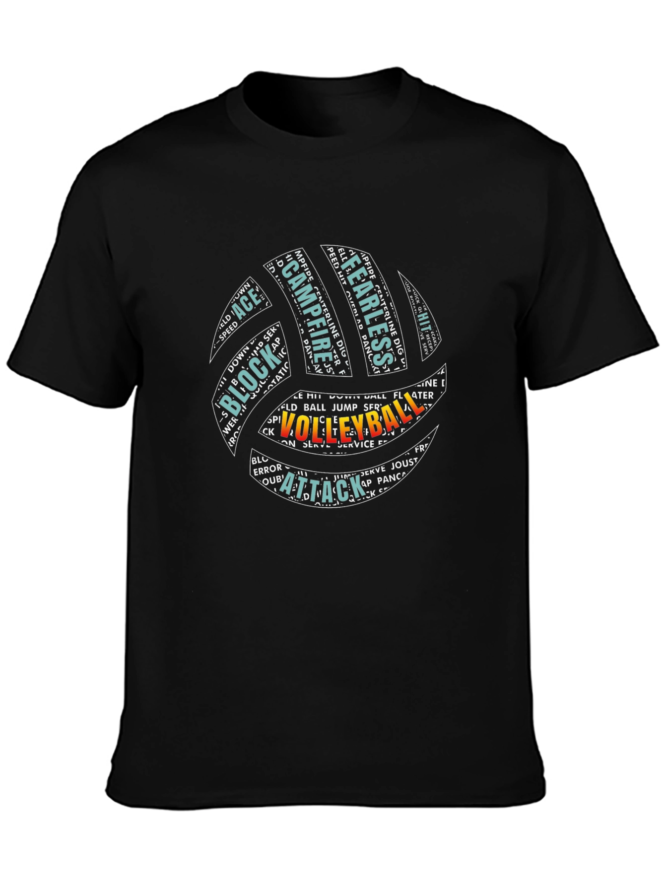 Volleyball Word Art Graphic T-Shirt