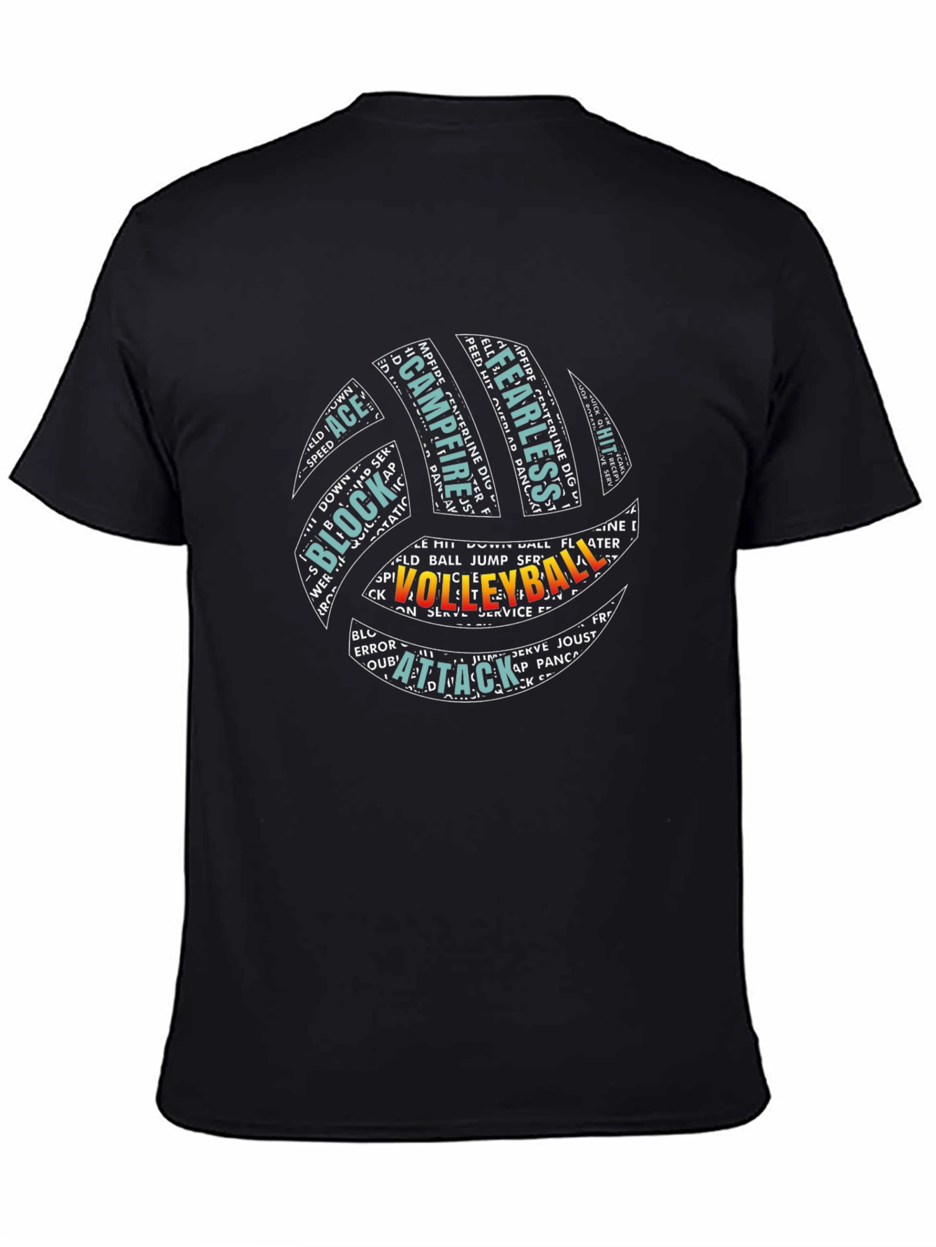 Volleyball Word Art Graphic T-Shirt