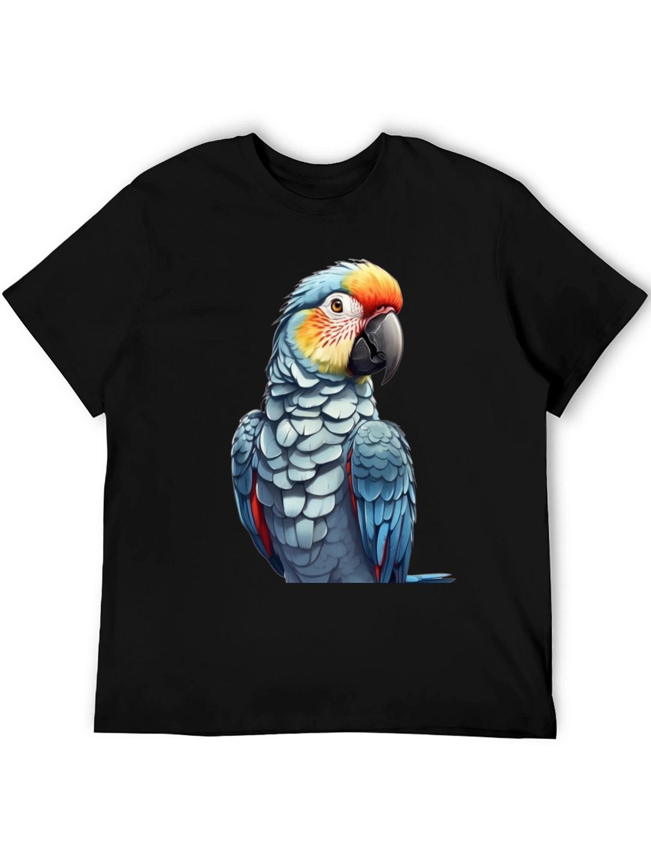 Parrot Graphic Print Black T-Shirt