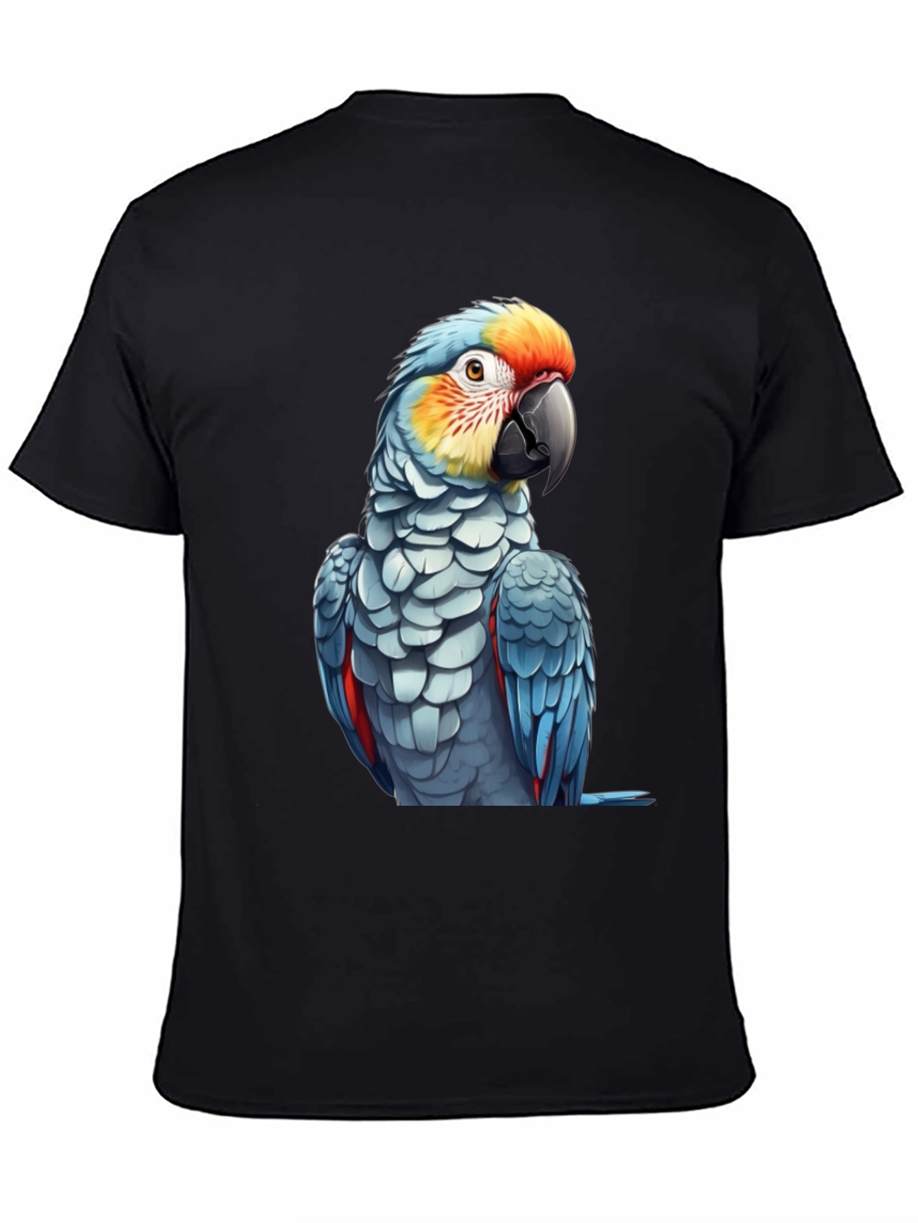 Parrot Graphic Print Black T-Shirt