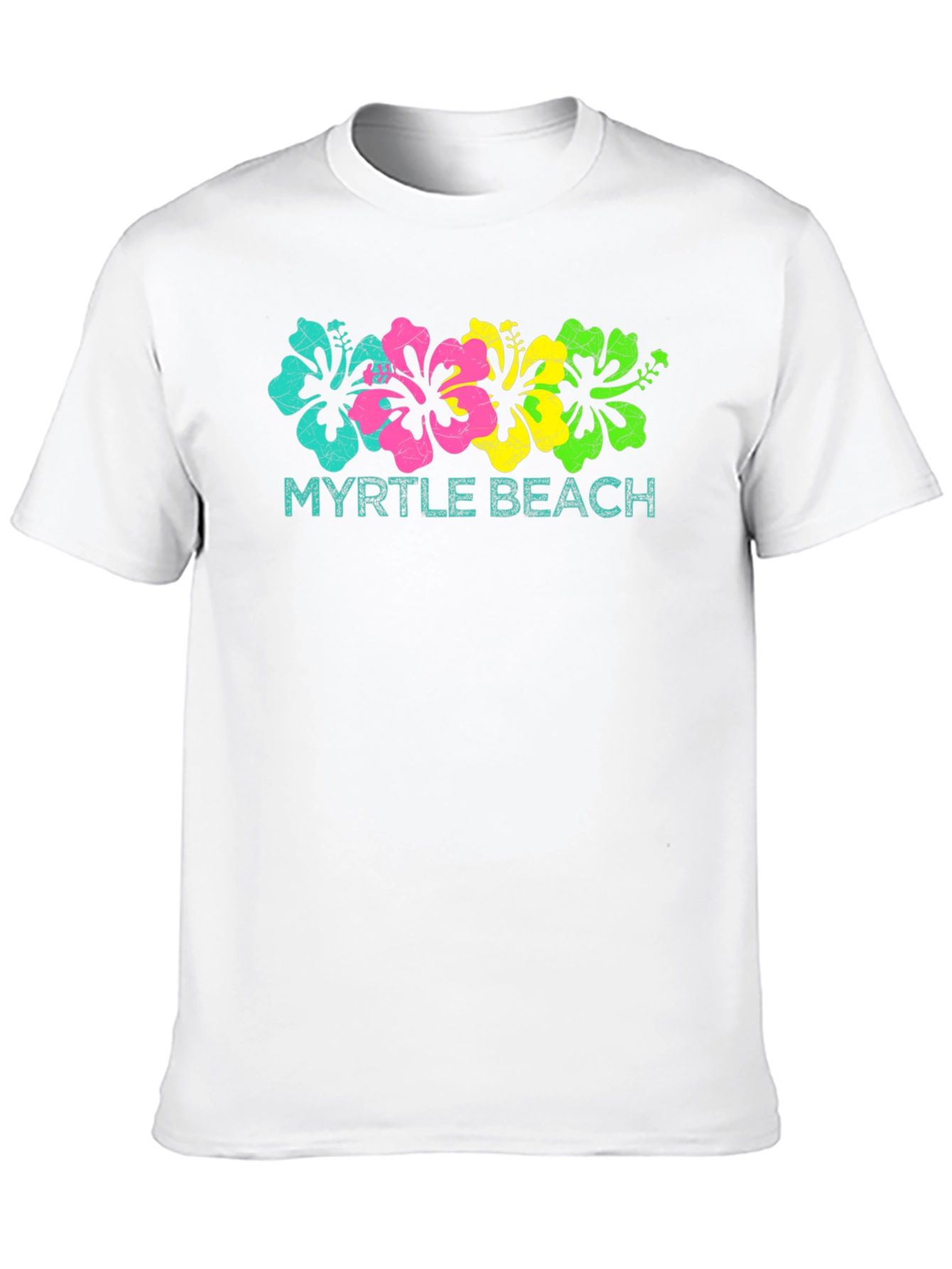 Myrtle Beach Floral Graphic Tee - Black