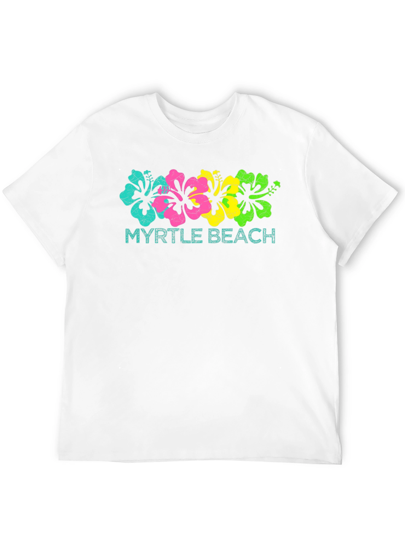 Myrtle Beach Floral Graphic Tee - Black