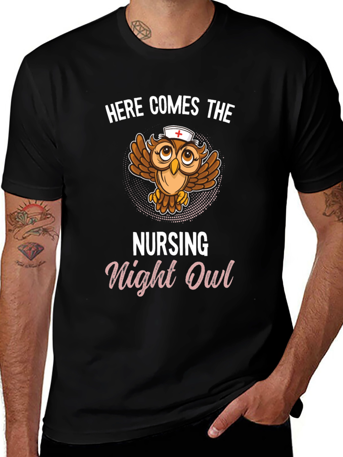 Nursing Night Owl T-Shirt - Funny Nurse Tee