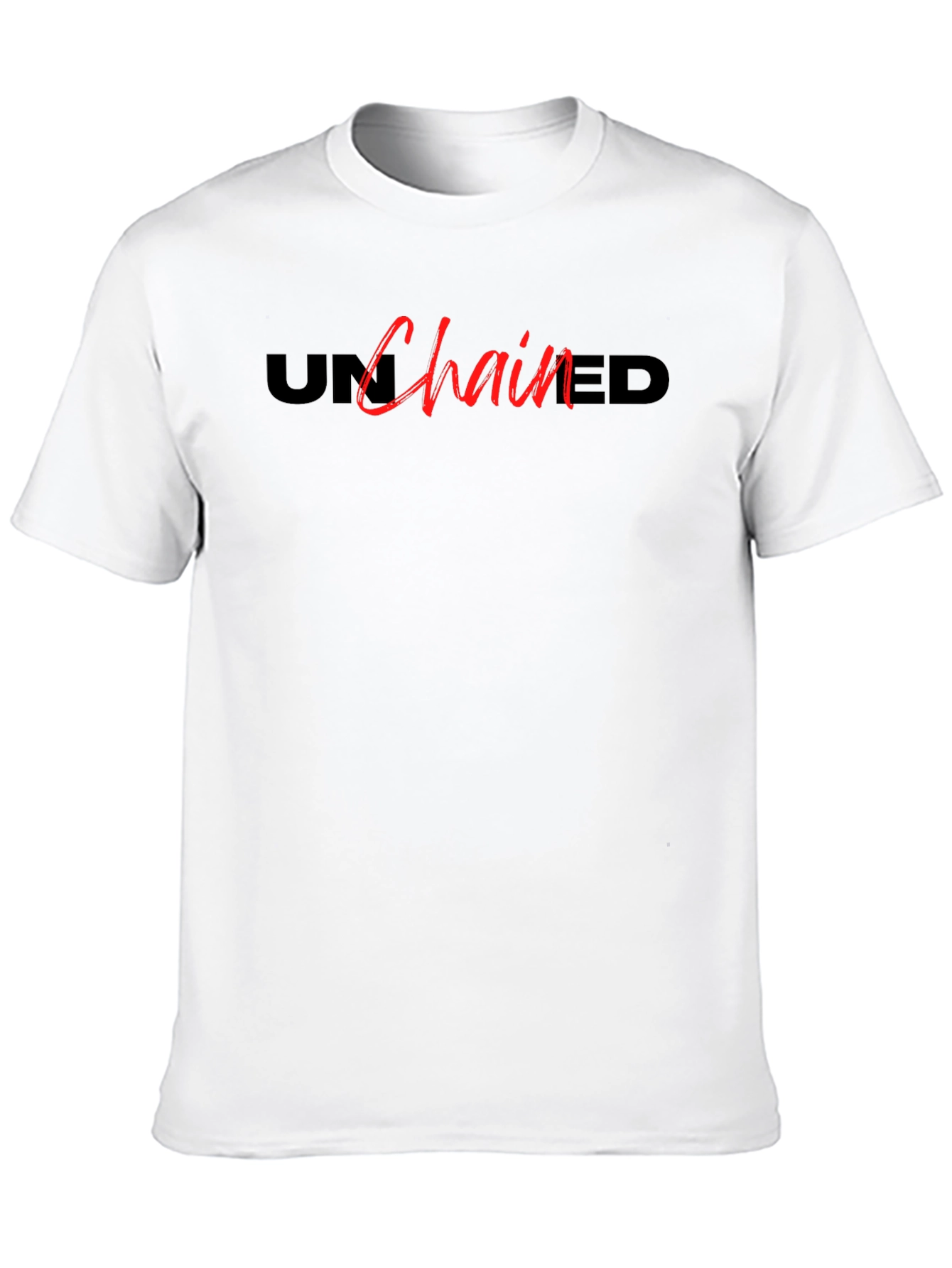 Unchained Black T-Shirt - Bold Graphic Design
