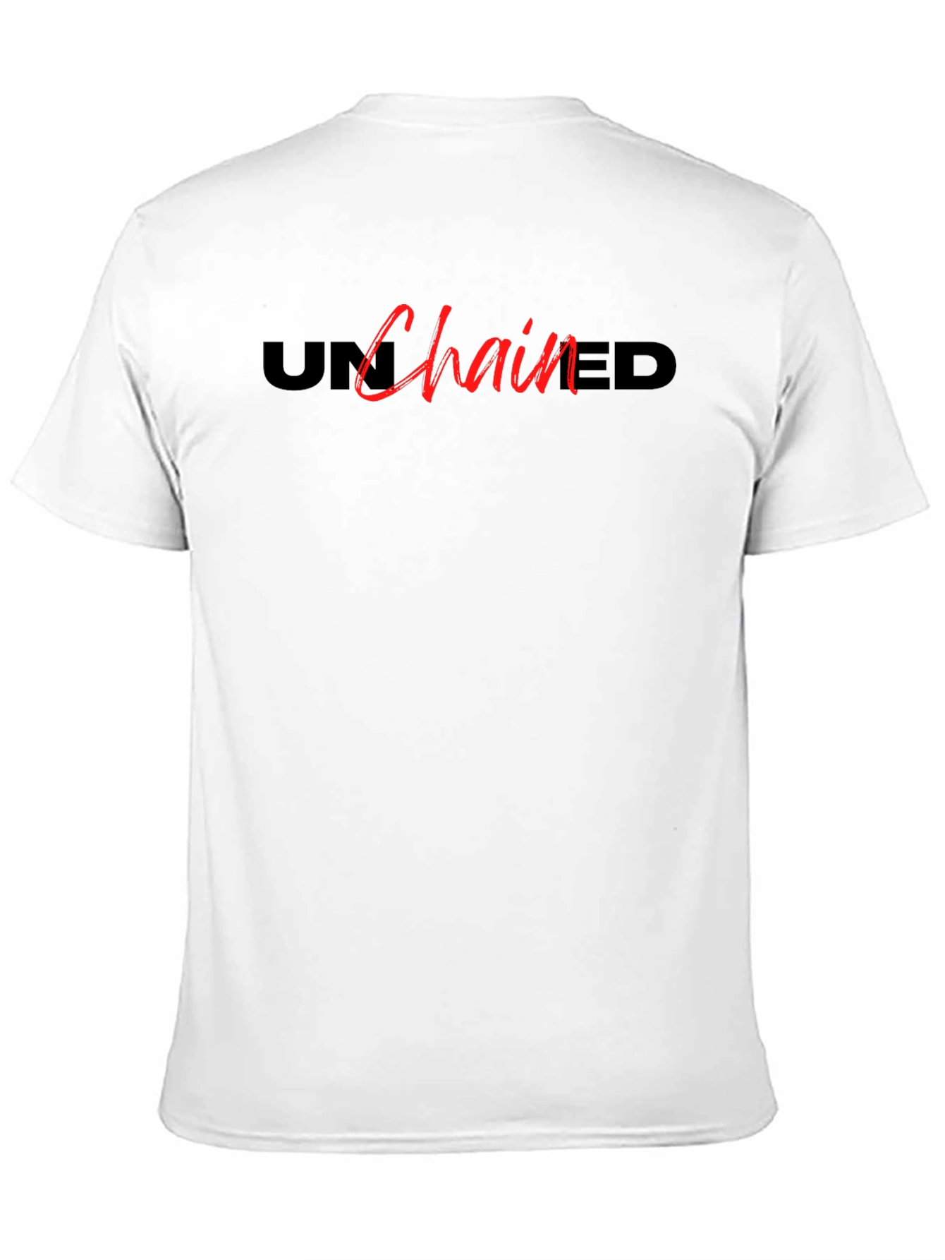 Unchained Black T-Shirt - Bold Graphic Design