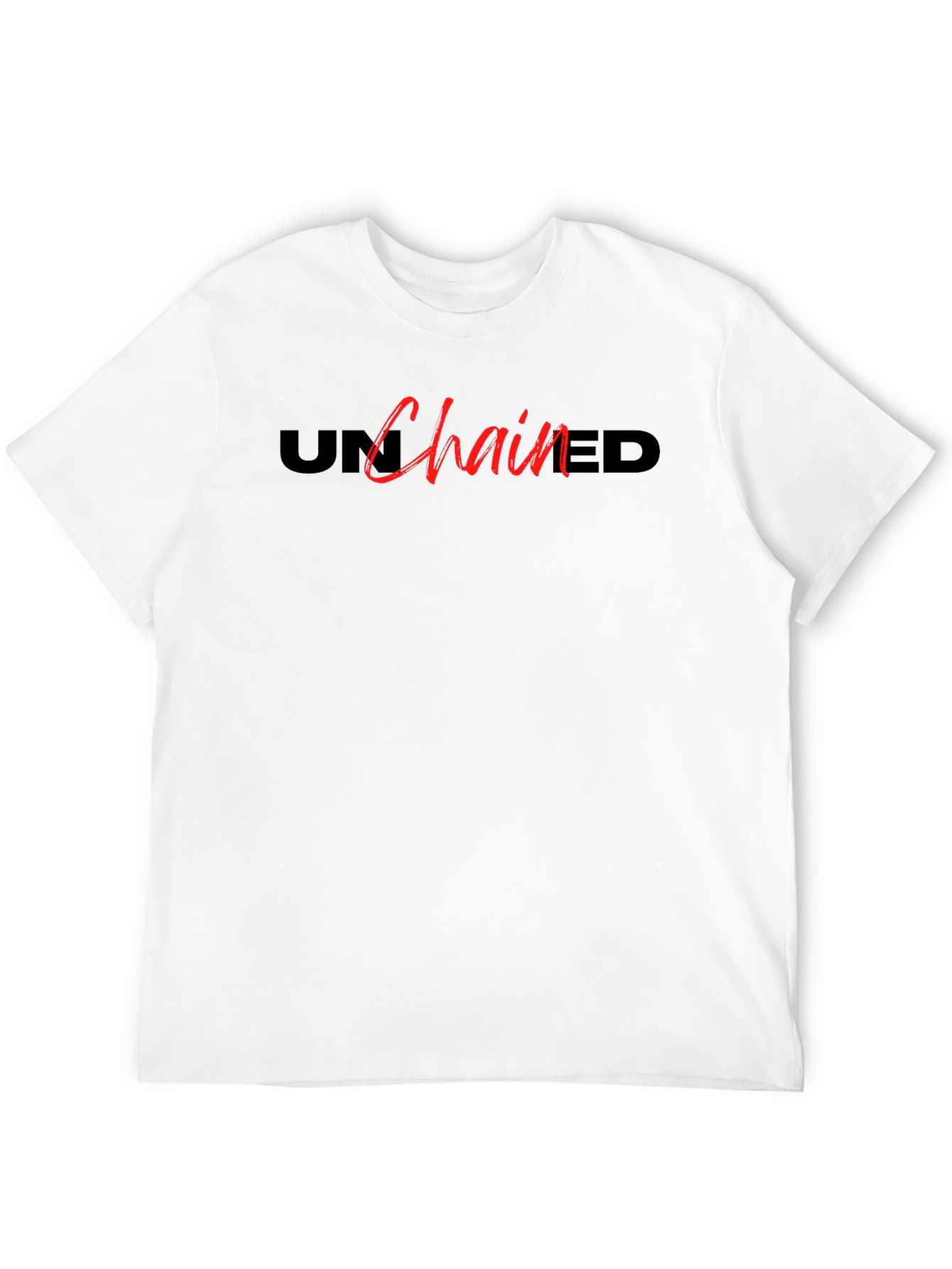 Unchained Black T-Shirt - Bold Graphic Design