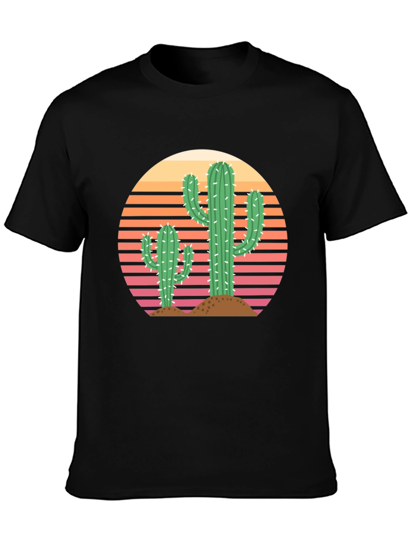 Retro Cactus Sunset Graphic Tee - Unisex