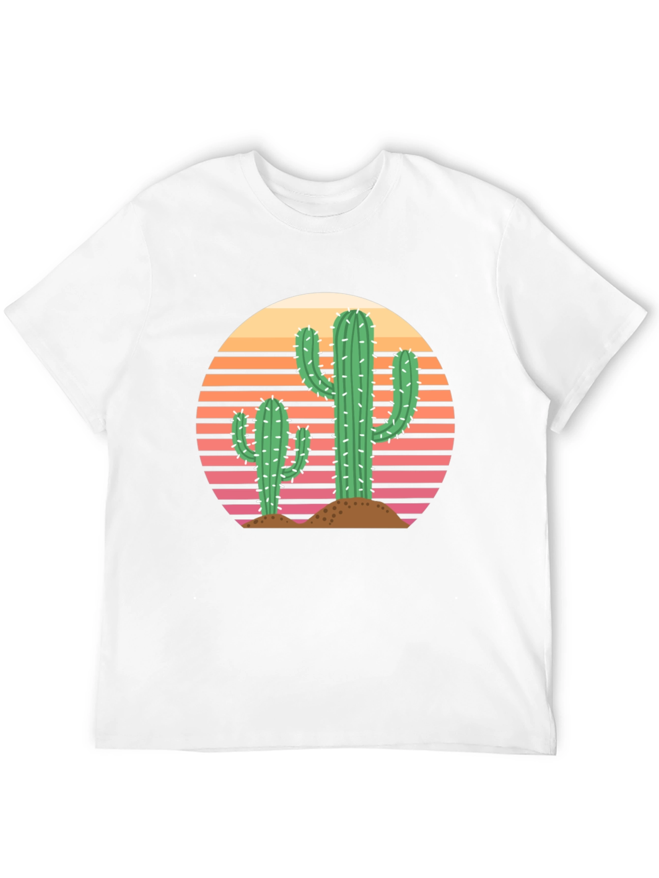 Retro Cactus Sunset Graphic Tee - Unisex