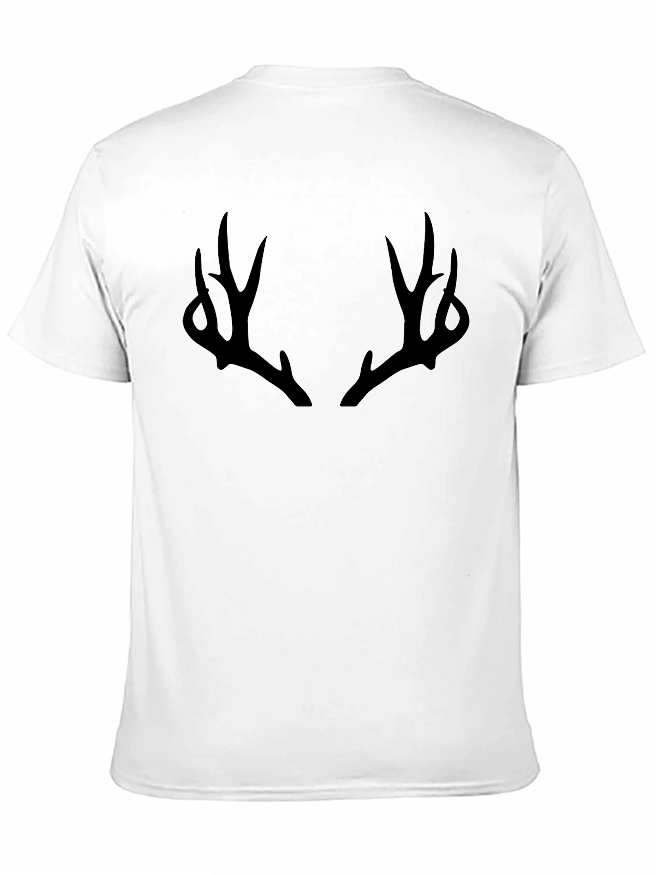Antler Graphic Tee - Black Cotton Casual Top