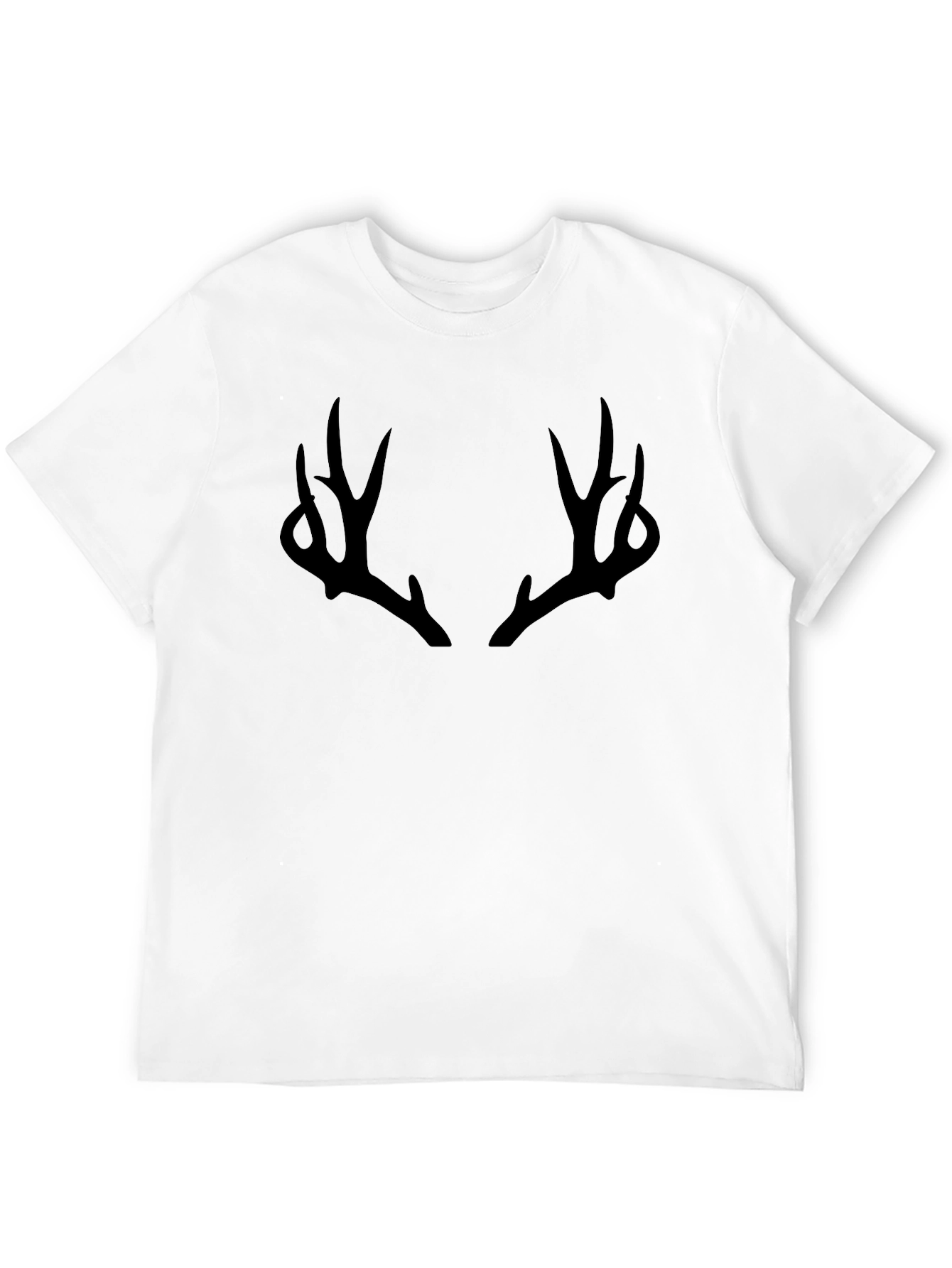 Antler Graphic Tee - Black Cotton Casual Top