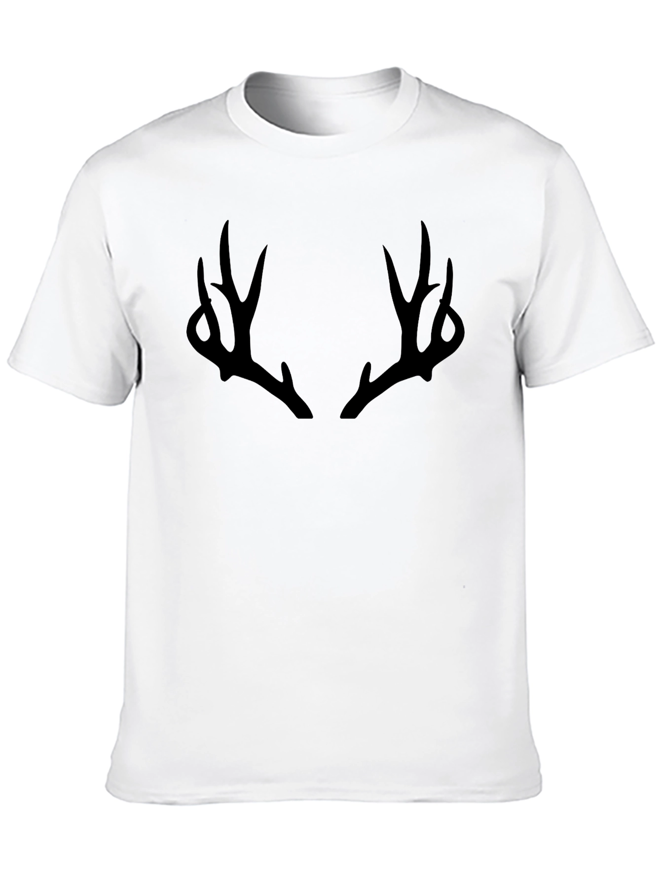 Antler Graphic Tee - Black Cotton Casual Top