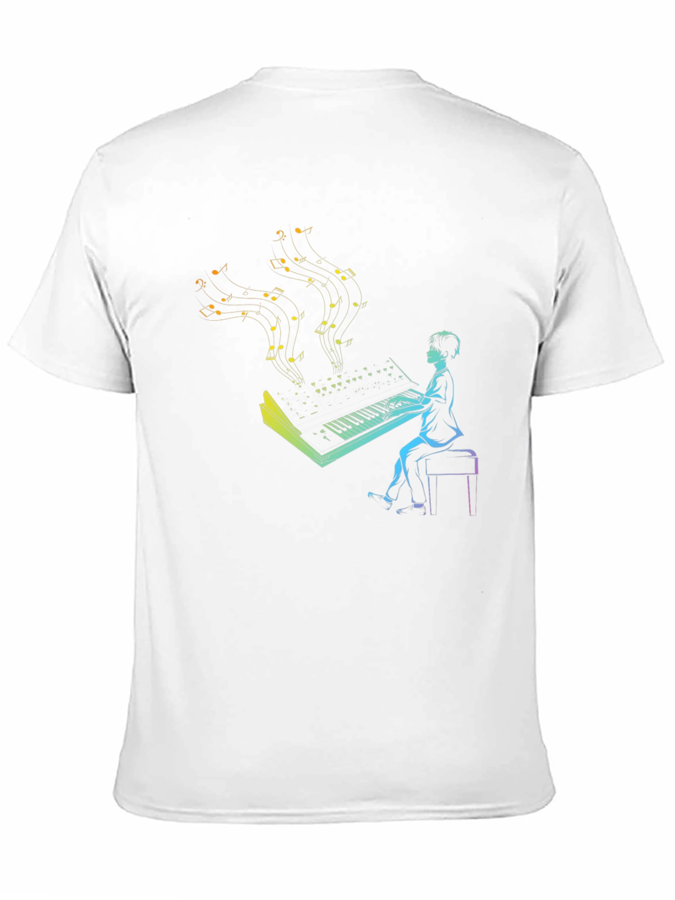 Musical Keyboard Player T-Shirt - Black