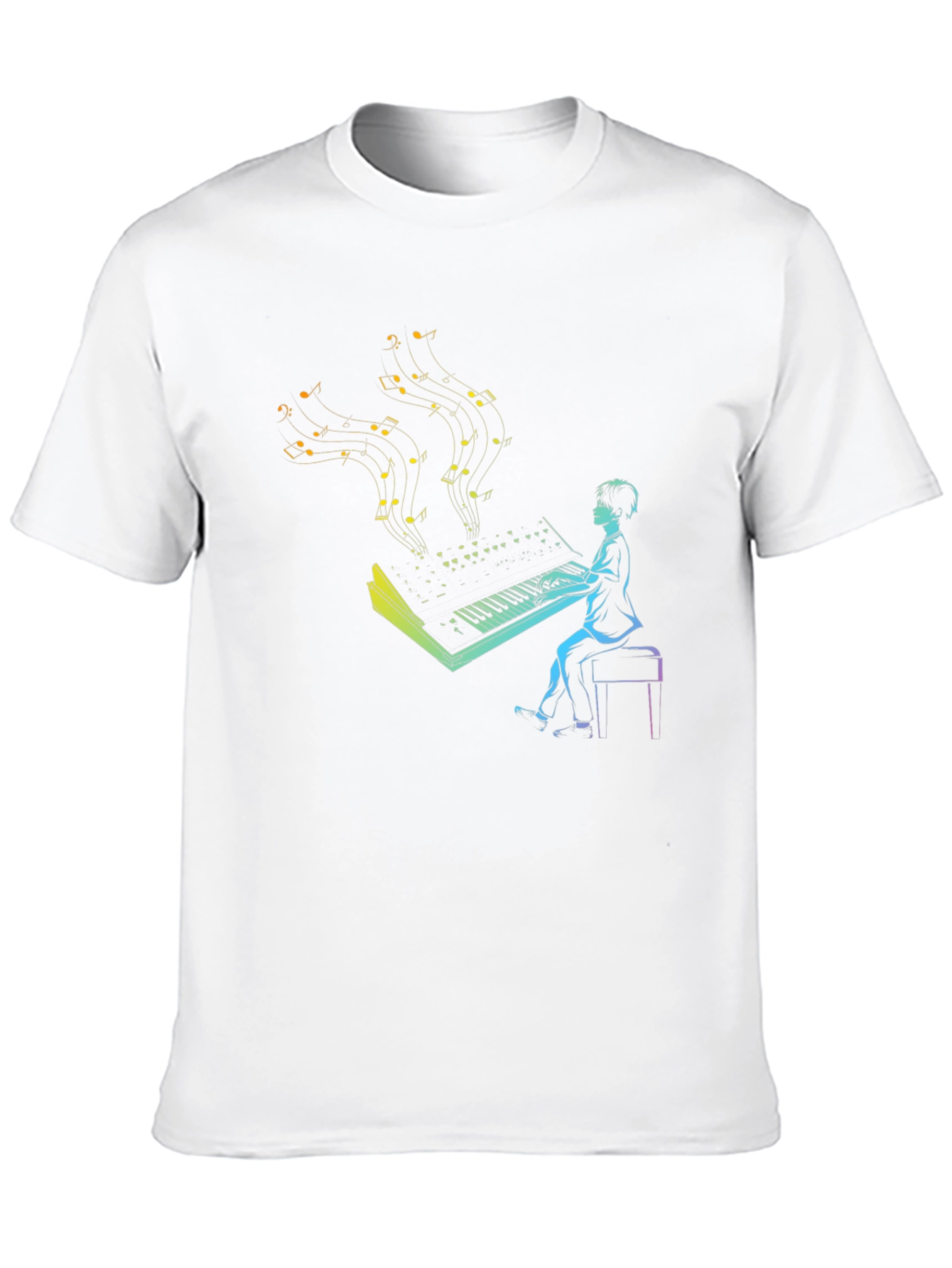 Musical Keyboard Player T-Shirt - Black