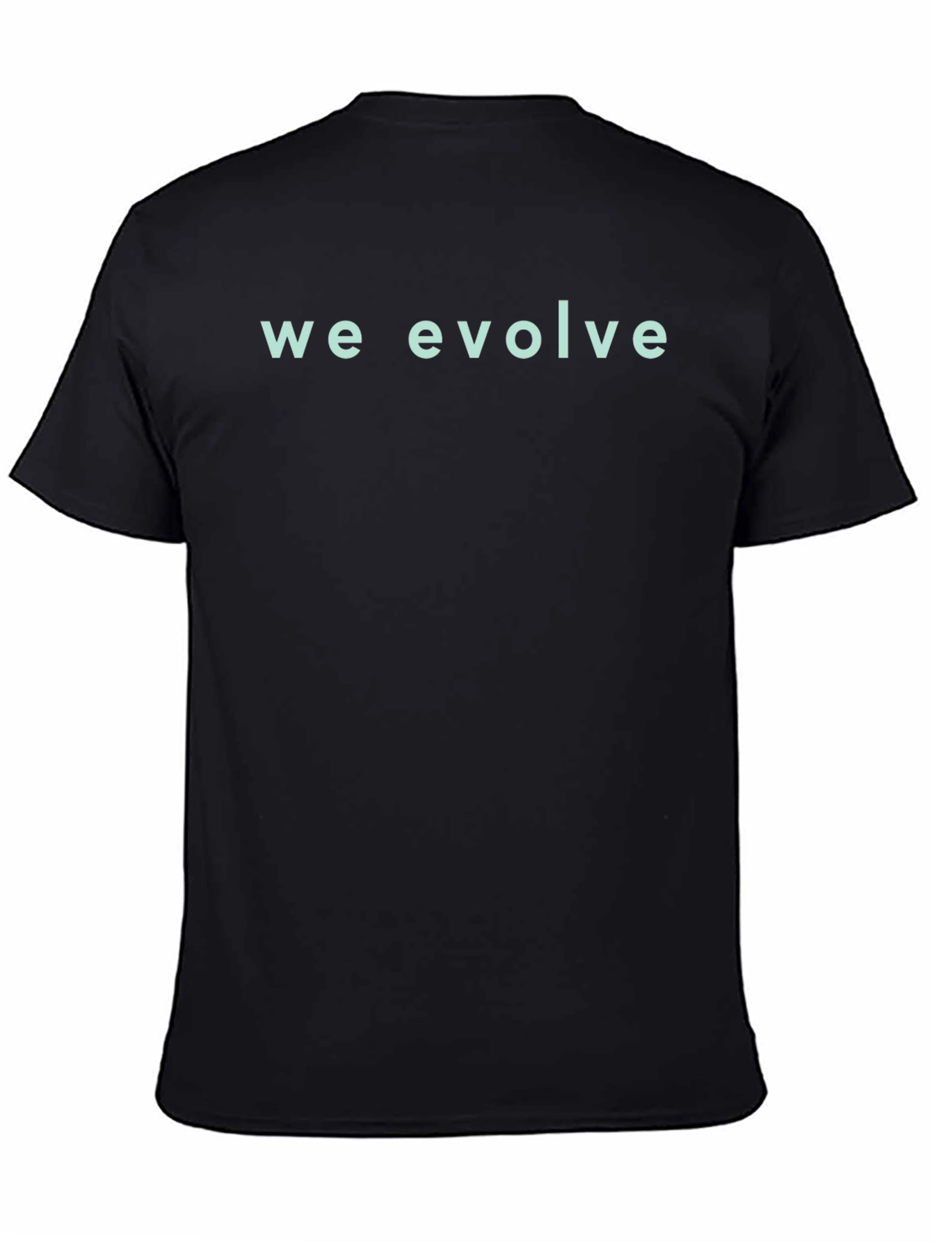 We Evolve Graphic Tee - Soft Black Cotton