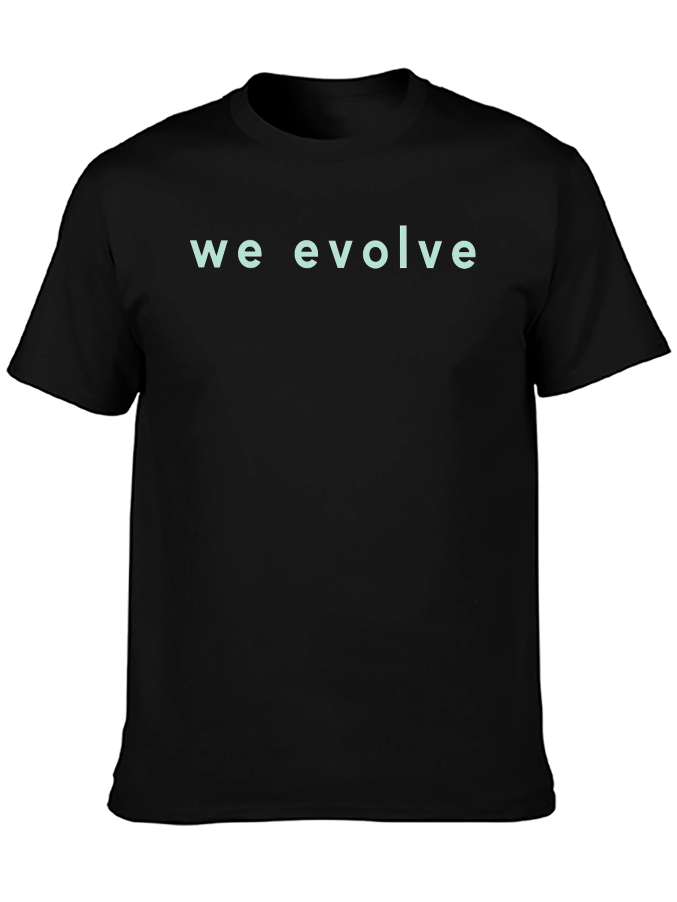 We Evolve Graphic Tee - Soft Black Cotton