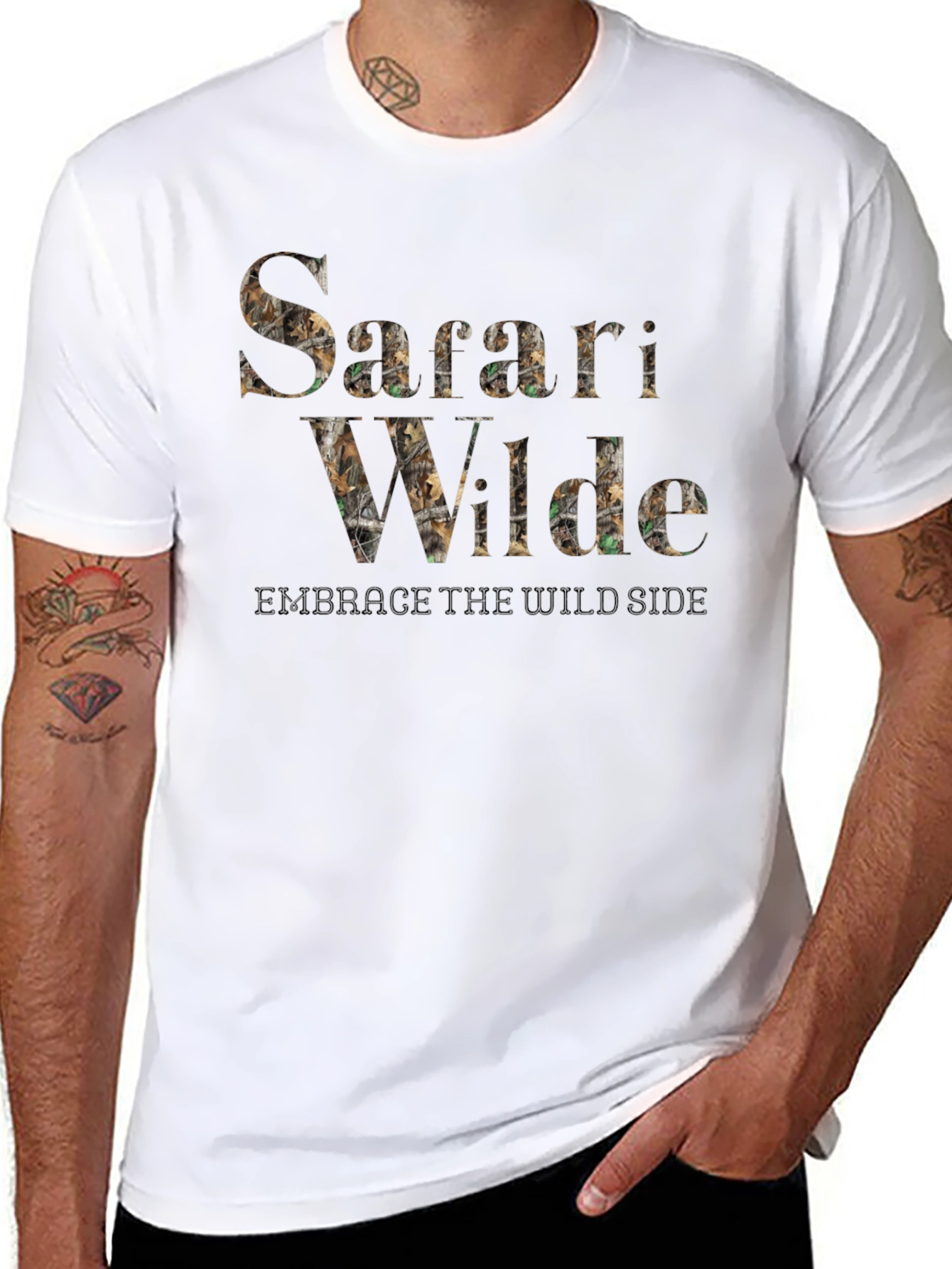Safari Wilde Mens Black T-Shirt