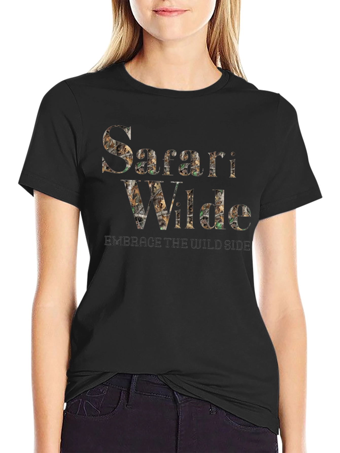 Safari Wilde Mens Black T-Shirt