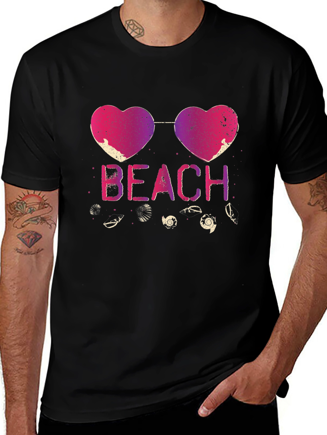 Beach Heart Sunglasses Graphic Tee