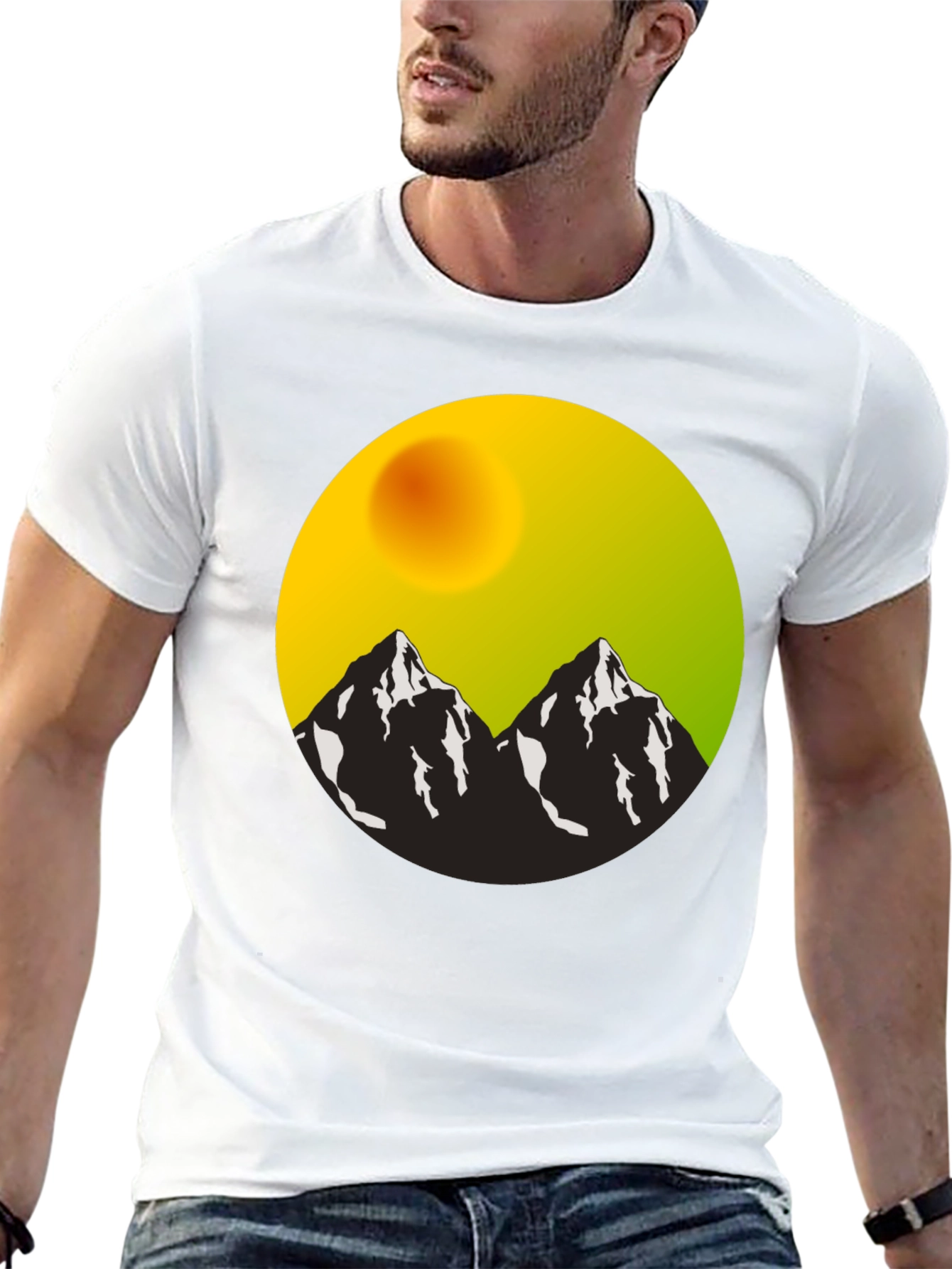 Mountain Vista Graphic Tee - Black Cotton Blend