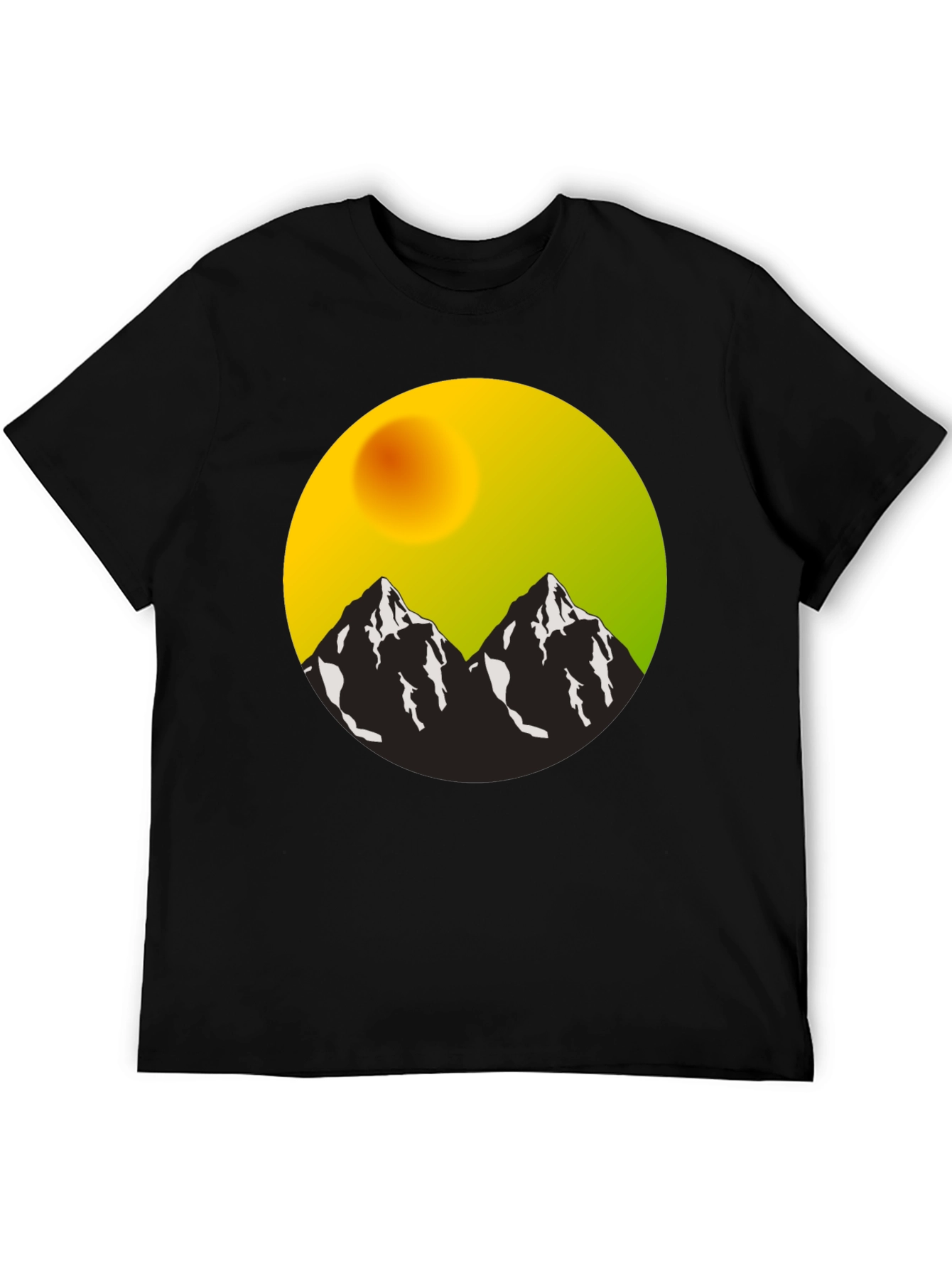Mountain Vista Graphic Tee - Black Cotton Blend