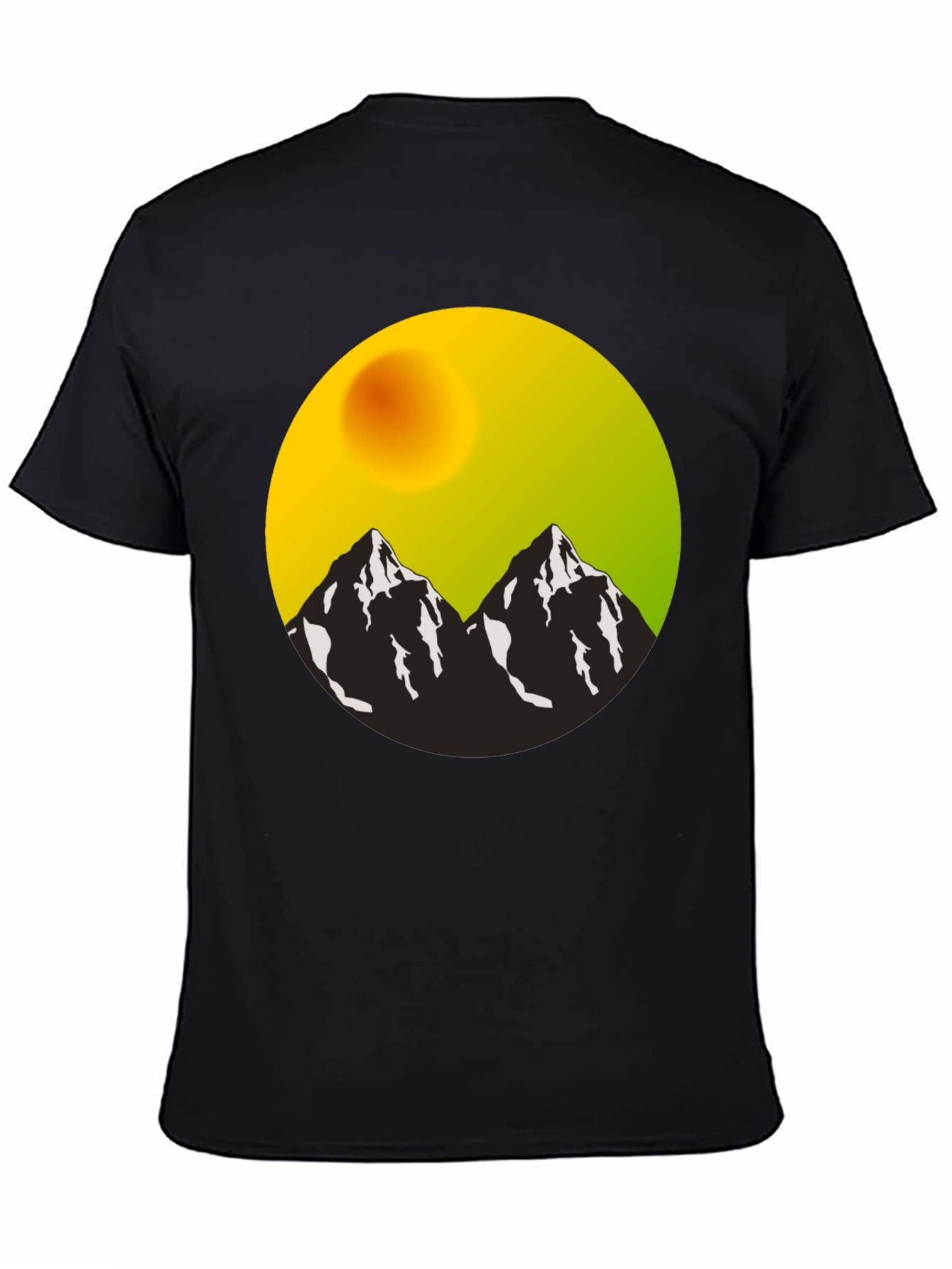 Mountain Vista Graphic Tee - Black Cotton Blend