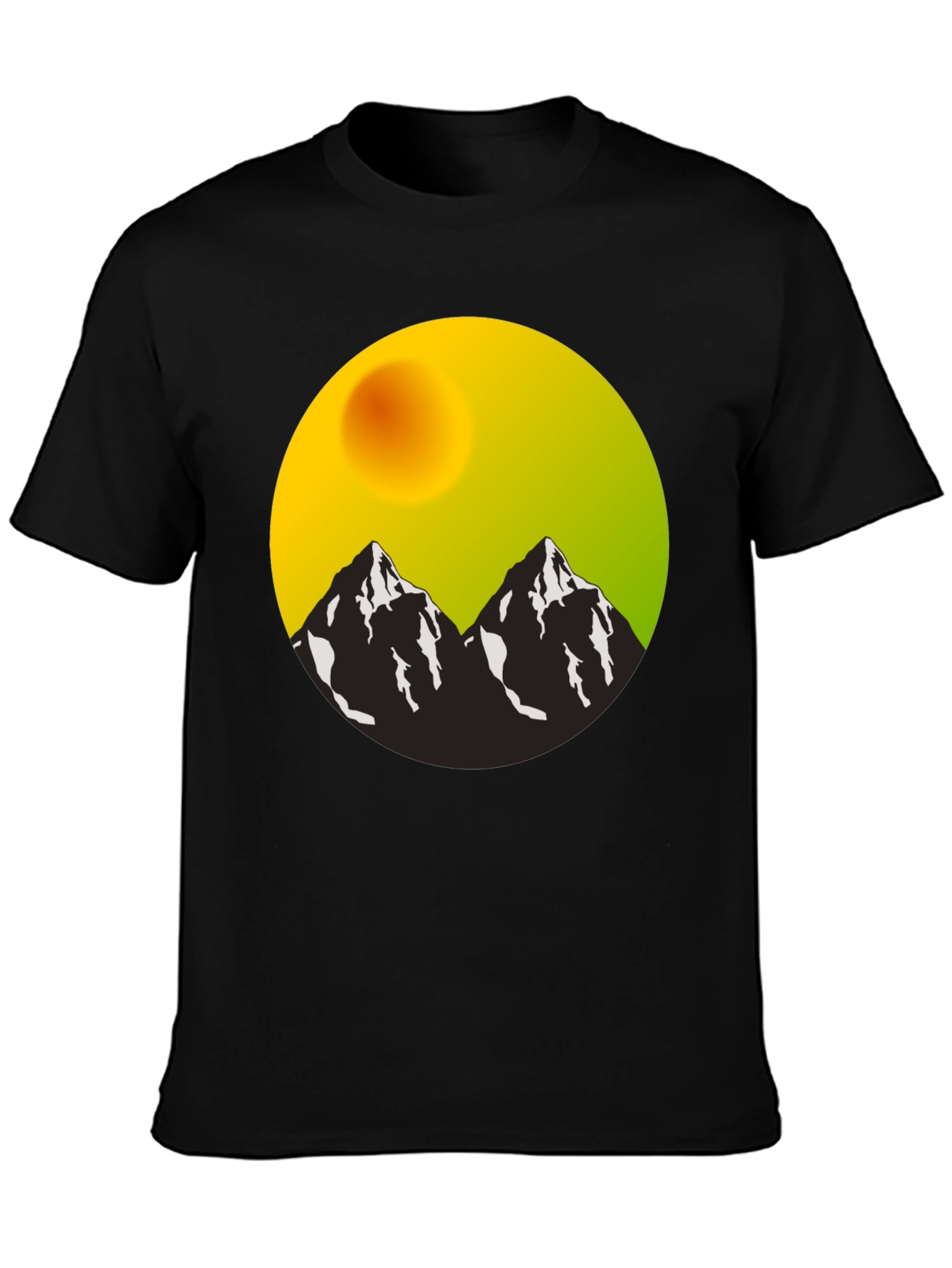 Mountain Vista Graphic Tee - Black Cotton Blend