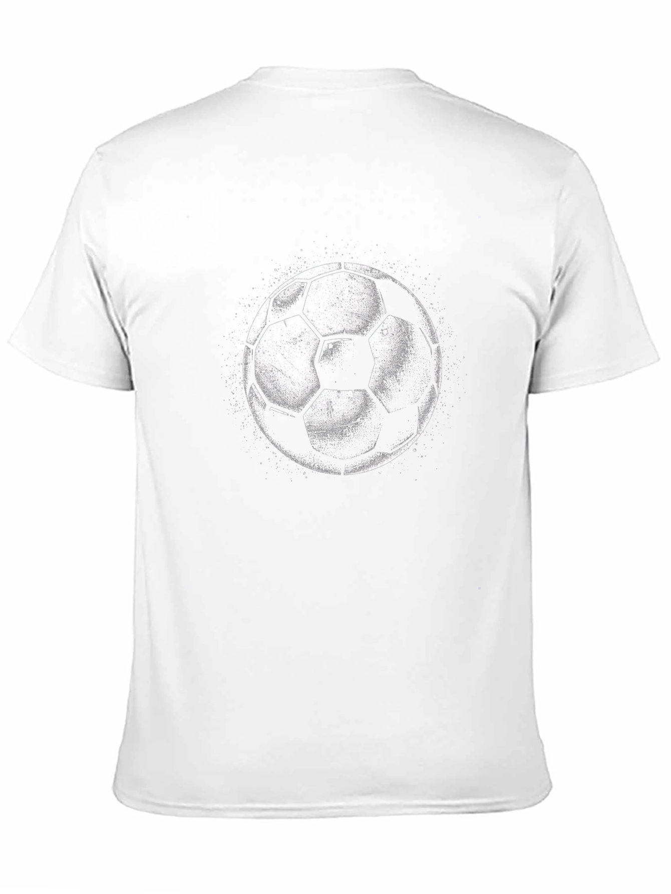 Soccer Ball Graphic Tee - Black Cotton T-Shirt