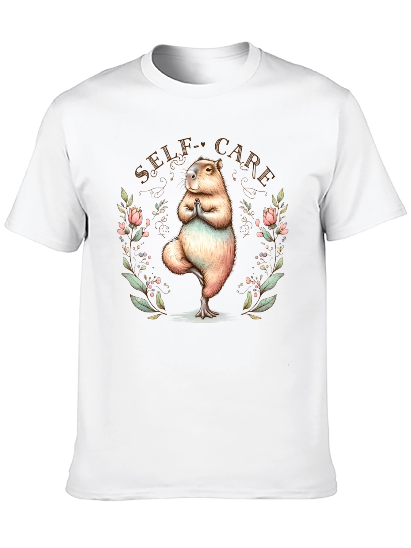Self-Care Capybara Yoga Tee