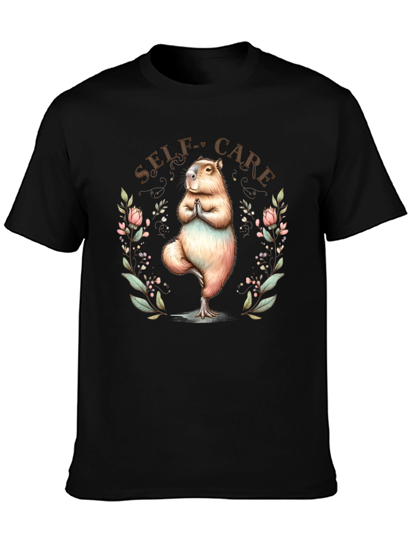 Self-Care Capybara Yoga Tee
