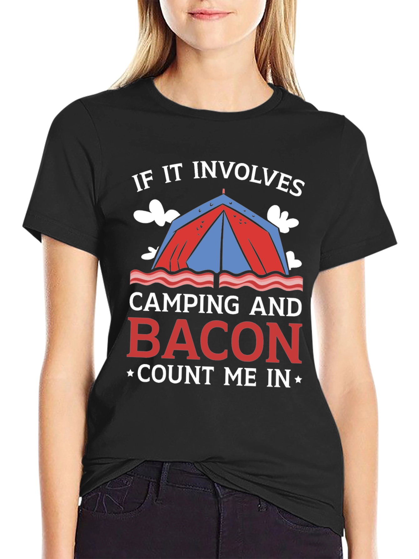 Camping and Bacon T-Shirt