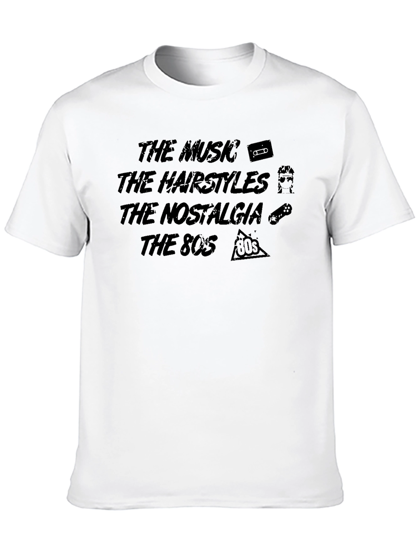 The Music The Hairstyles 80s Nostalgia Graphic T-Shirt