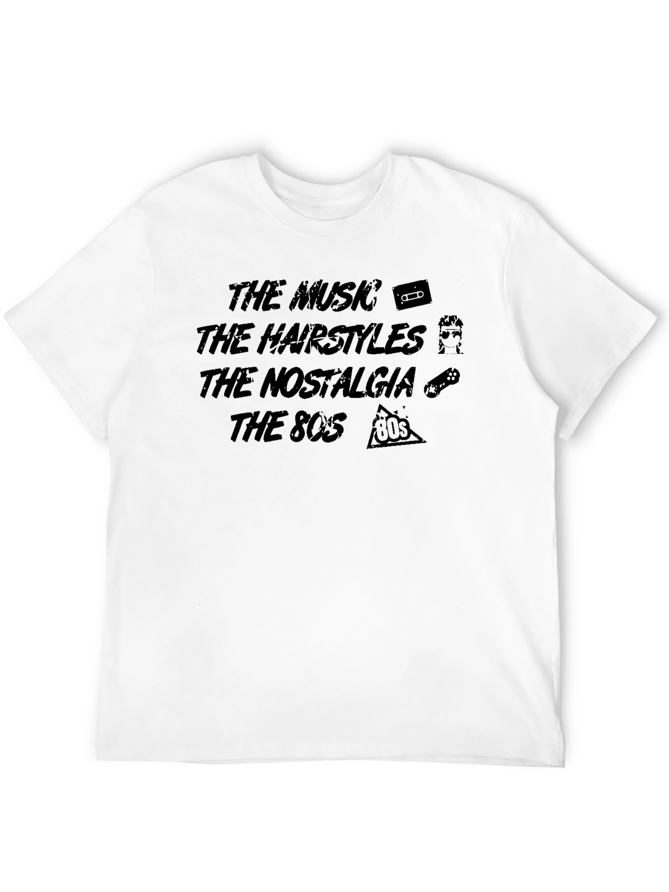 The Music The Hairstyles 80s Nostalgia Graphic T-Shirt