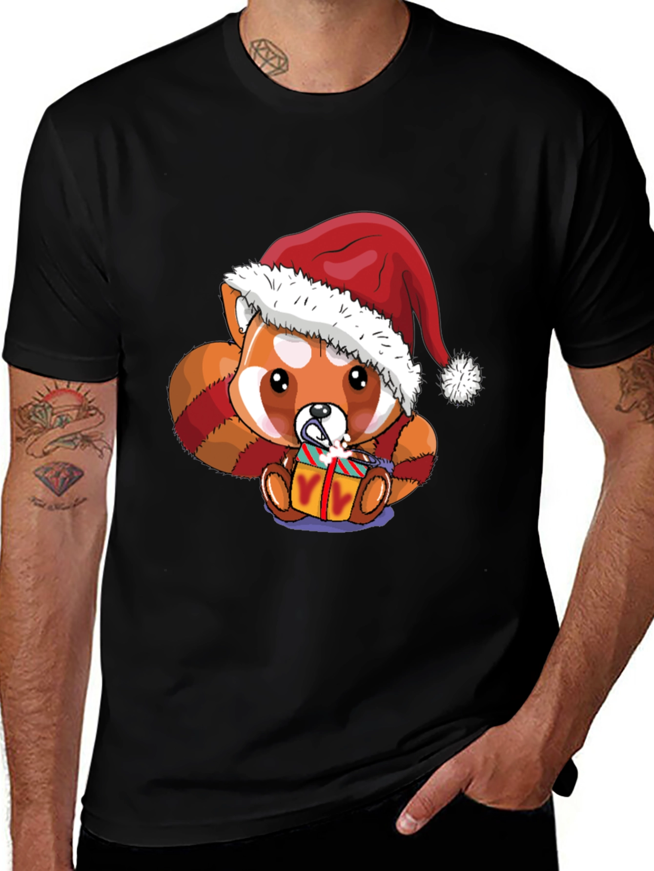 Christmas Red Panda T-Shirt Cute Holiday Gift