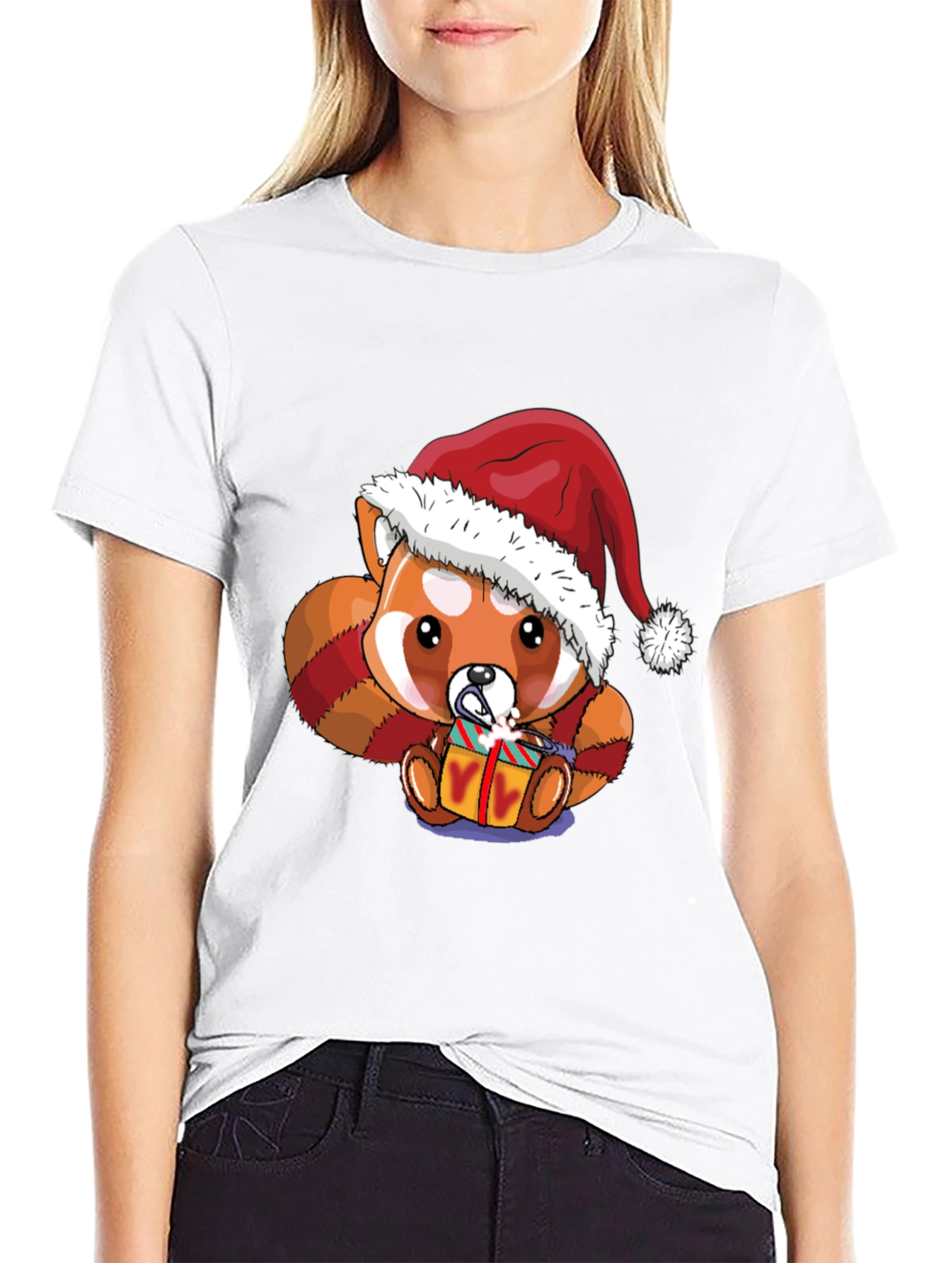 Christmas Red Panda T-Shirt Cute Holiday Gift