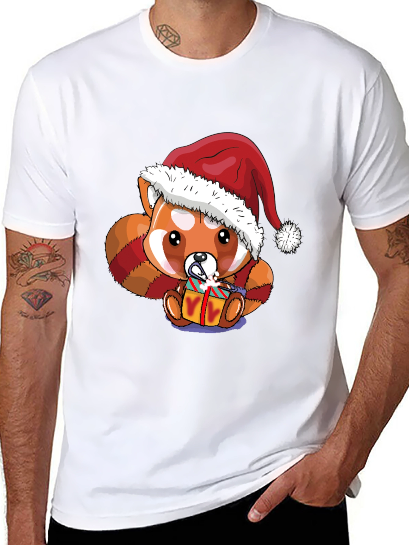 Christmas Red Panda T-Shirt Cute Holiday Gift