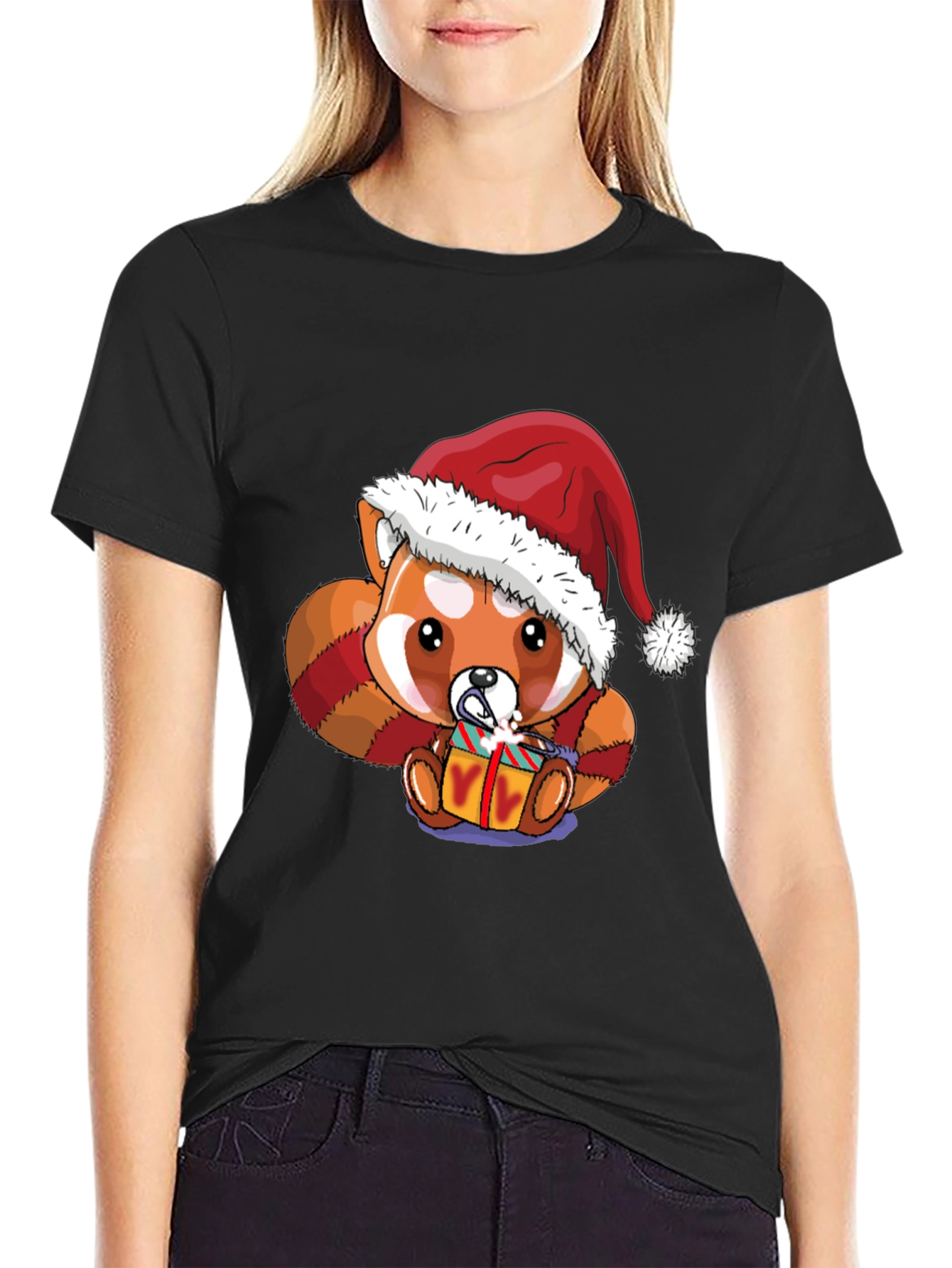 Christmas Red Panda T-Shirt Cute Holiday Gift