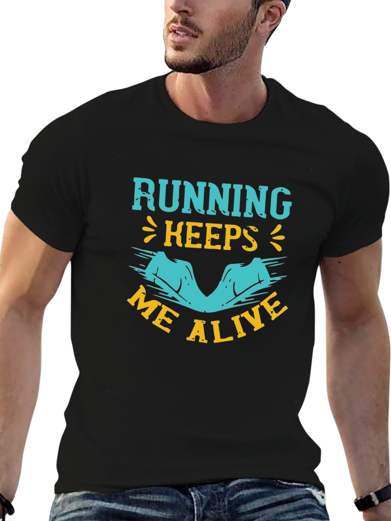 Running Keeps Me Alive Graphic T-Shirt