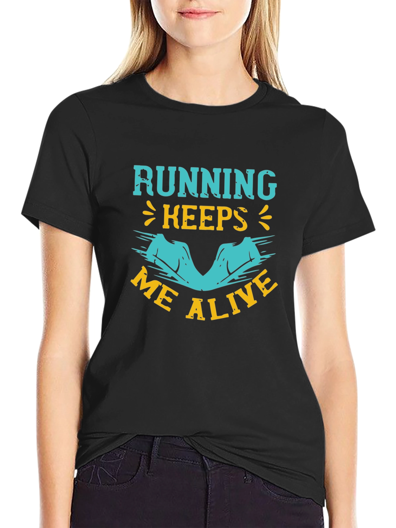 Running Keeps Me Alive Graphic T-Shirt