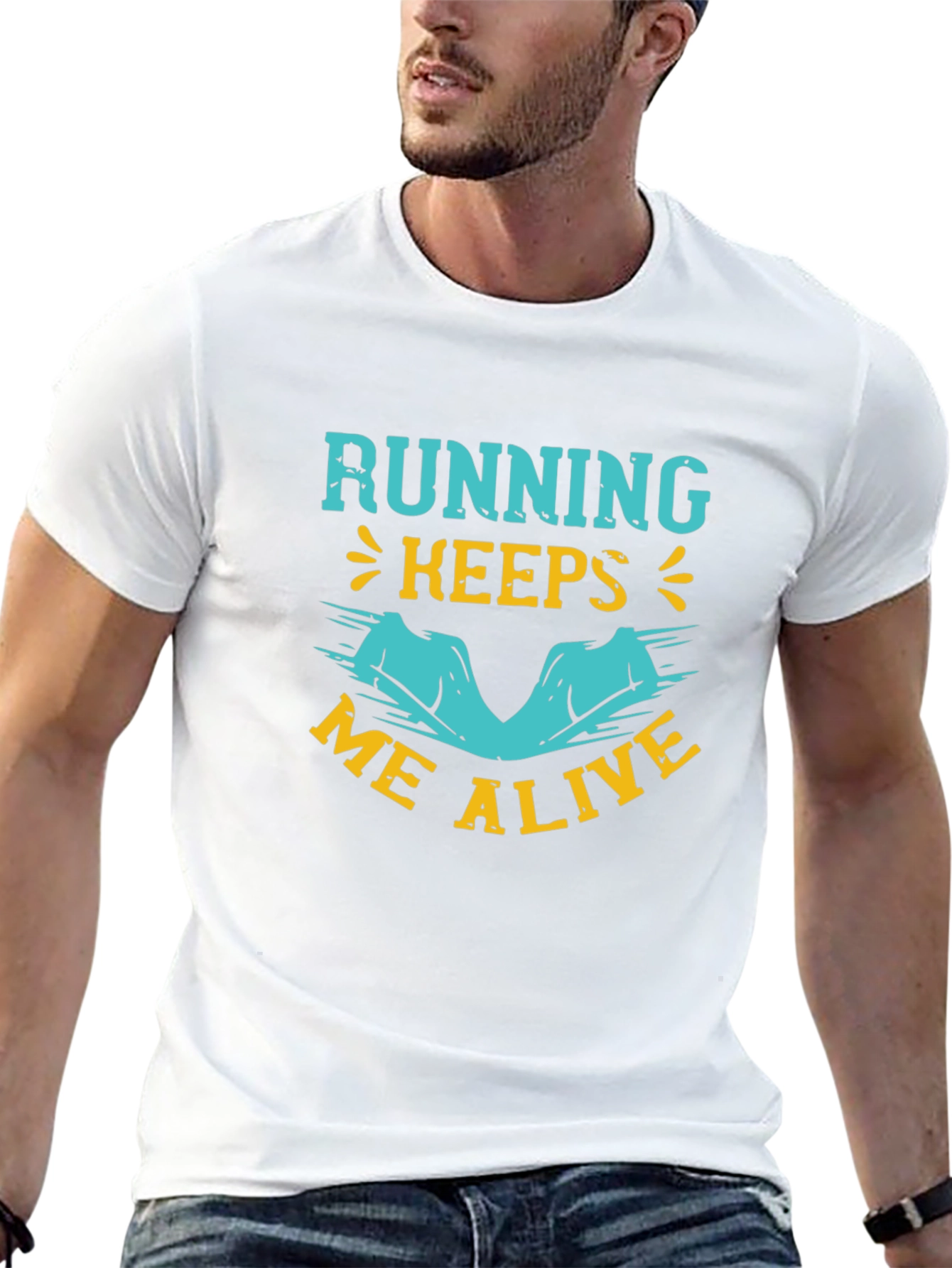 Running Keeps Me Alive Graphic T-Shirt