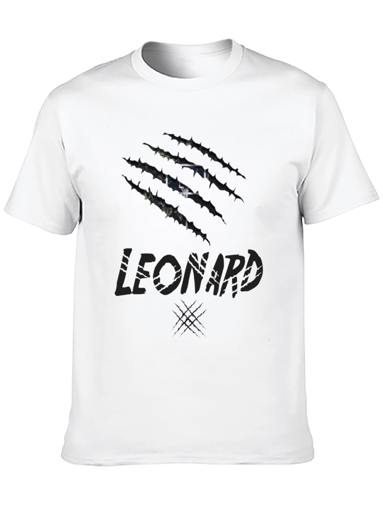 Mens LEONARD Claw Graphic Print Black T-Shirt
