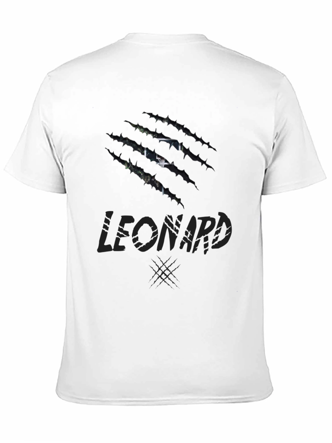 Mens LEONARD Claw Graphic Print Black T-Shirt