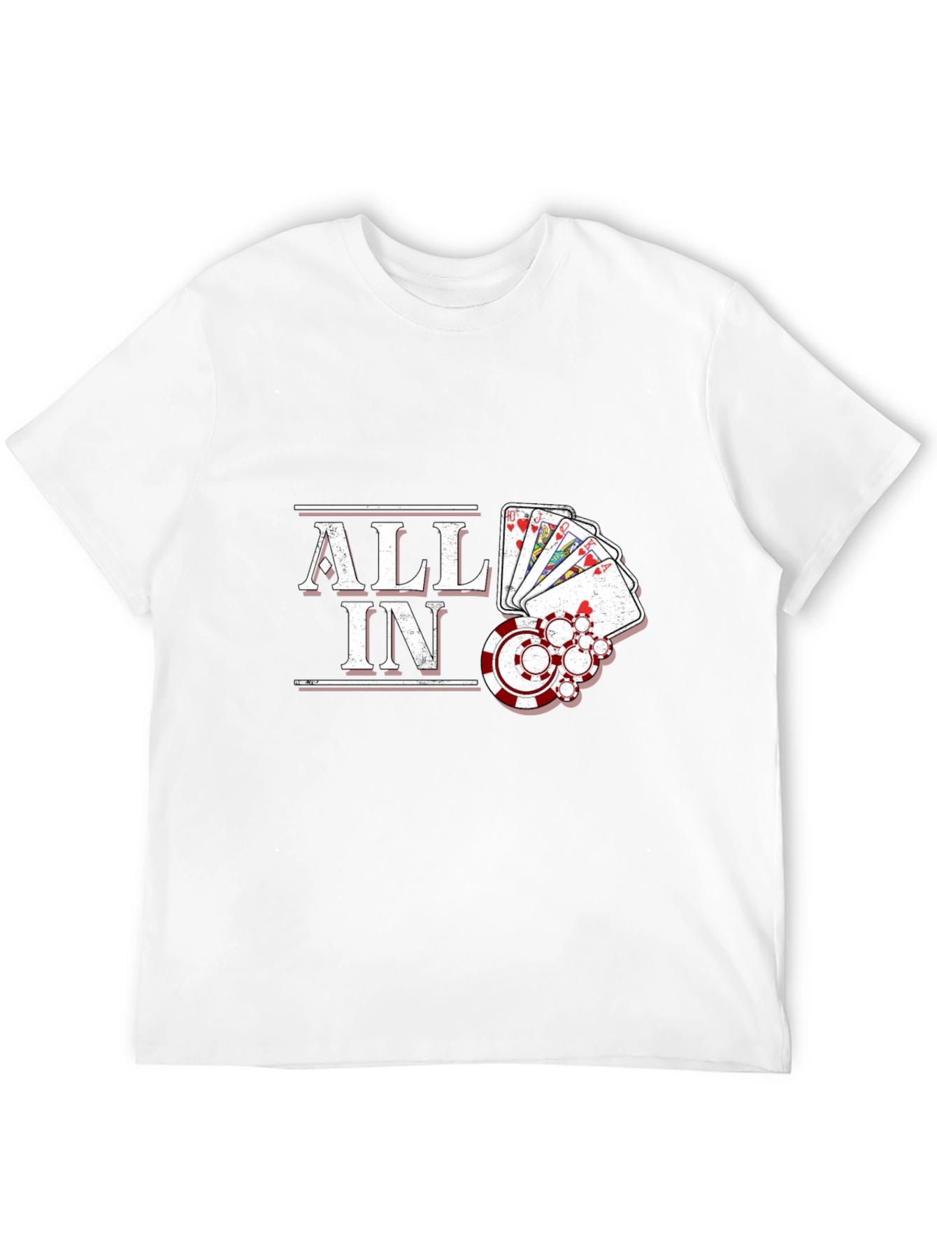 All In Poker Graphic Tee - Lucky Hand T-Shirt