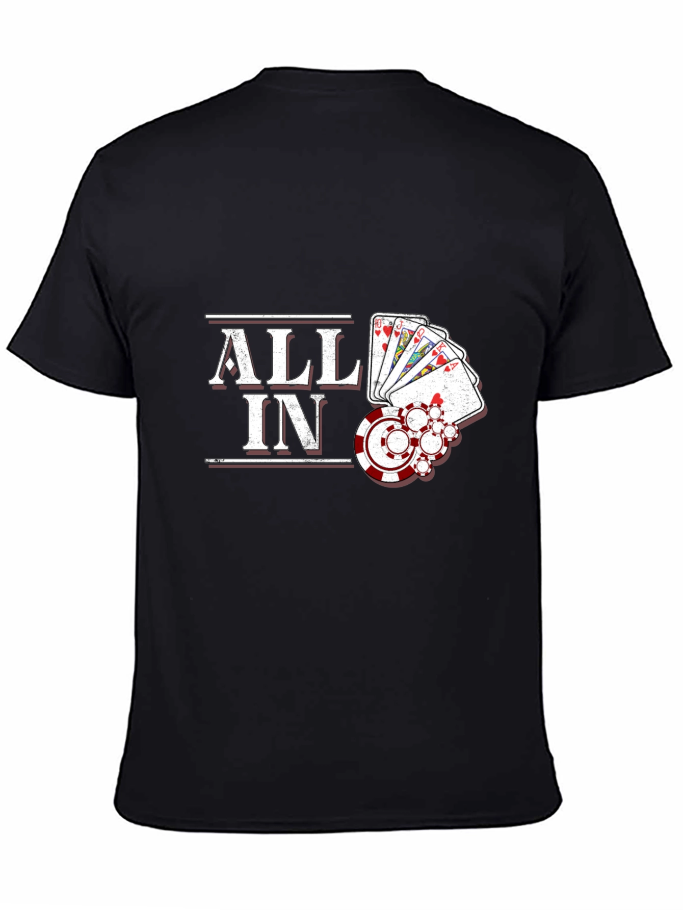 All In Poker Graphic Tee - Lucky Hand T-Shirt