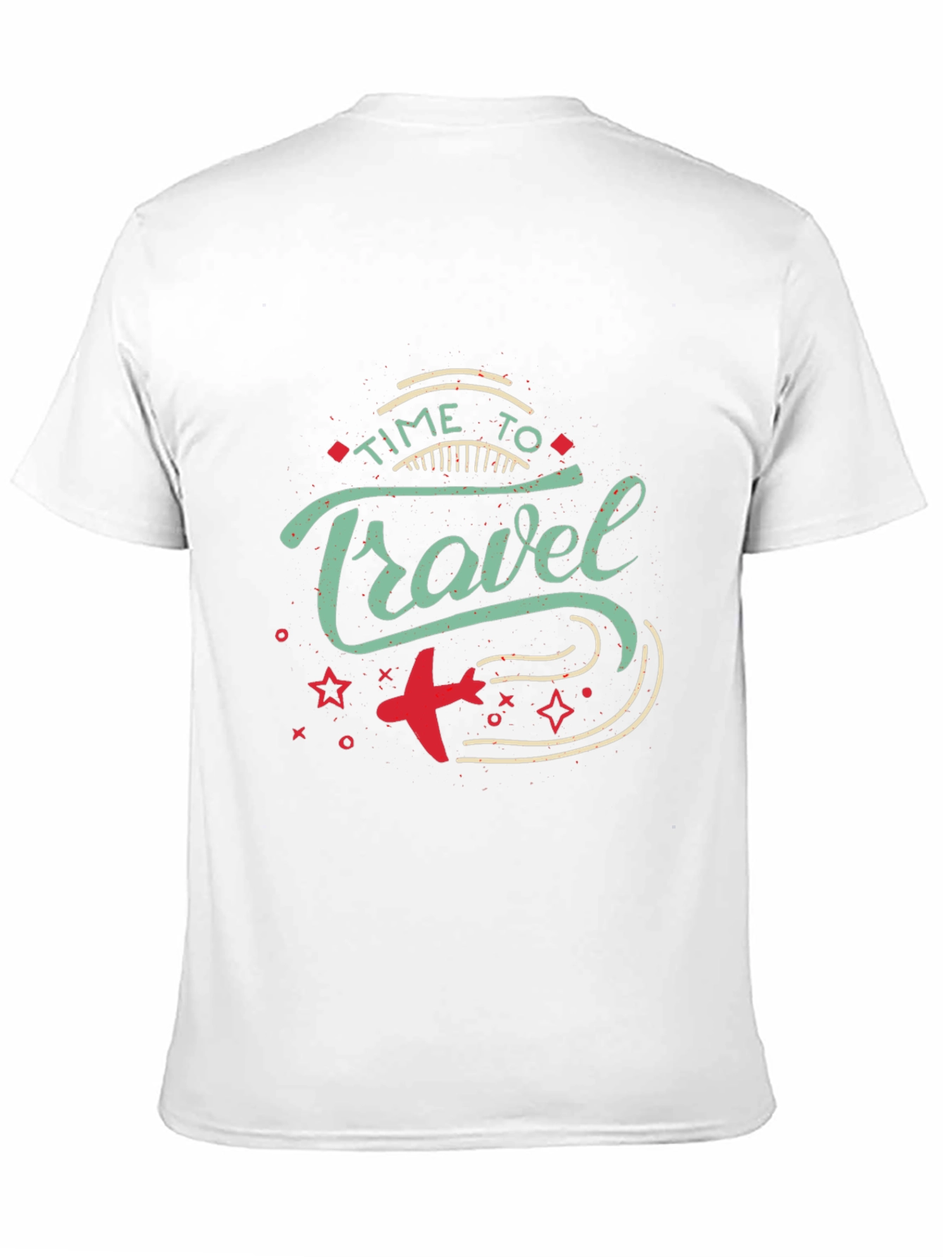 Time to Travel Graphic Print Black T-Shirt