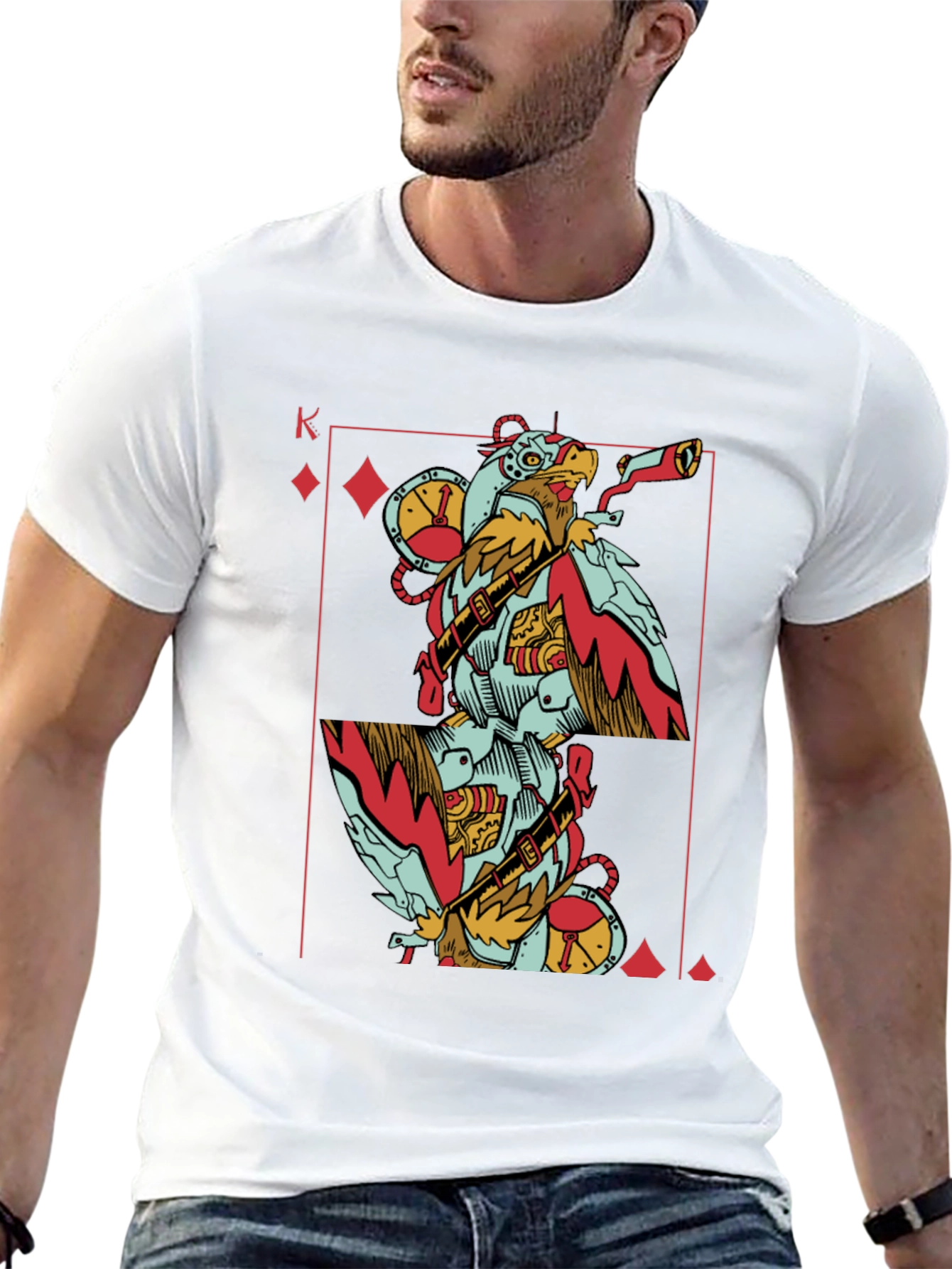 King of Diamonds Steampunk Bird T-Shirt